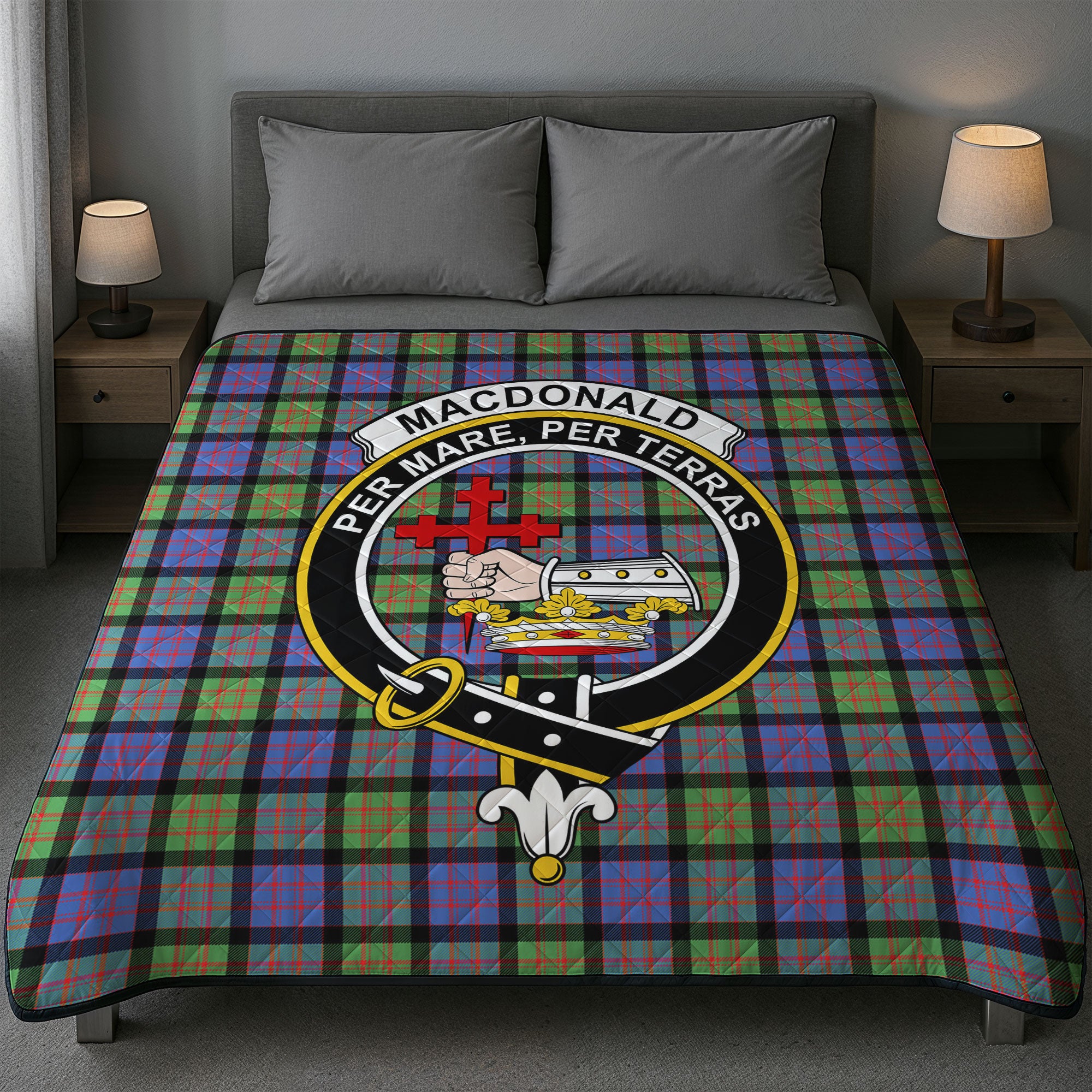 MacDonald Ancient Tartan Crest Quilt