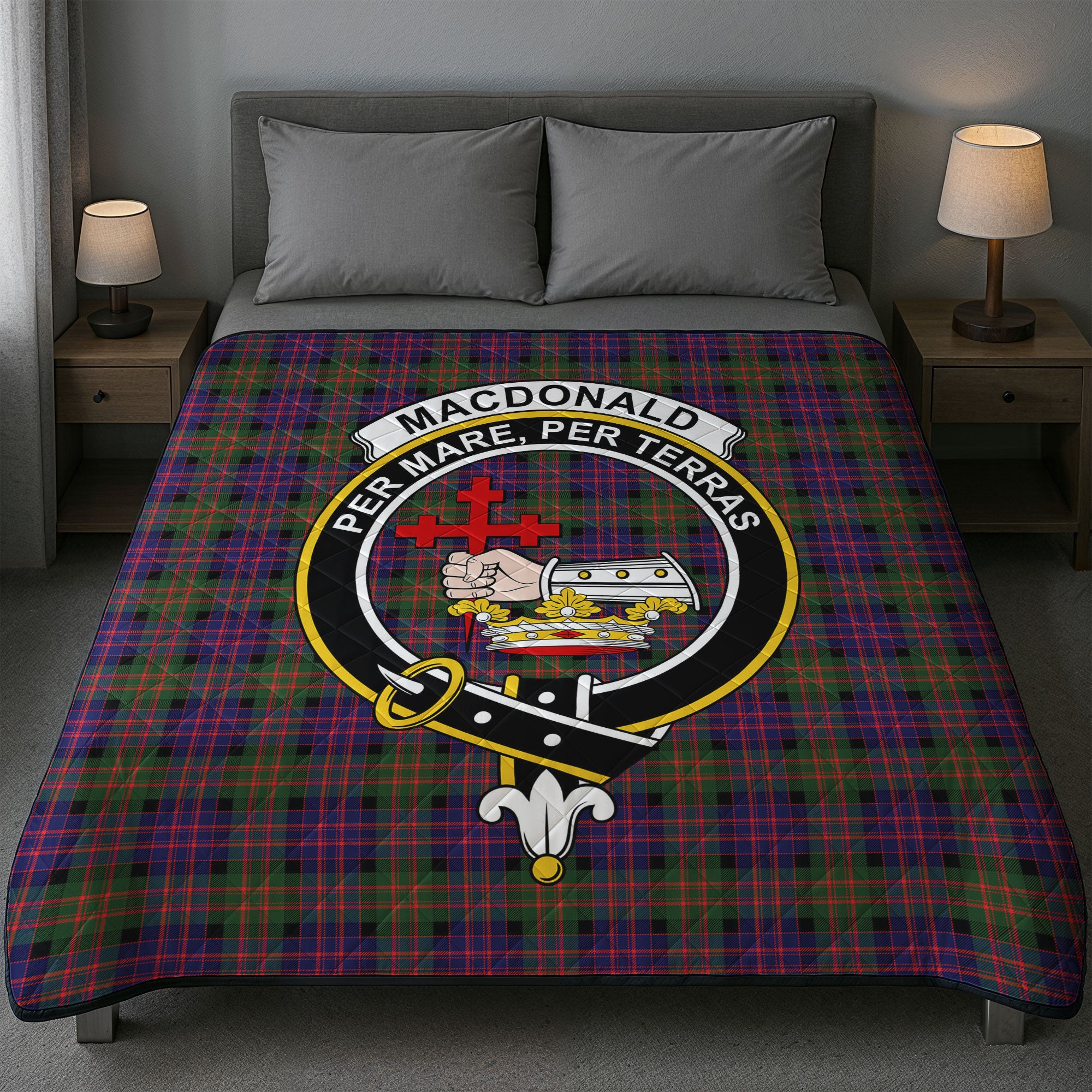 MacDonald Modern Tartan Crest Quilt