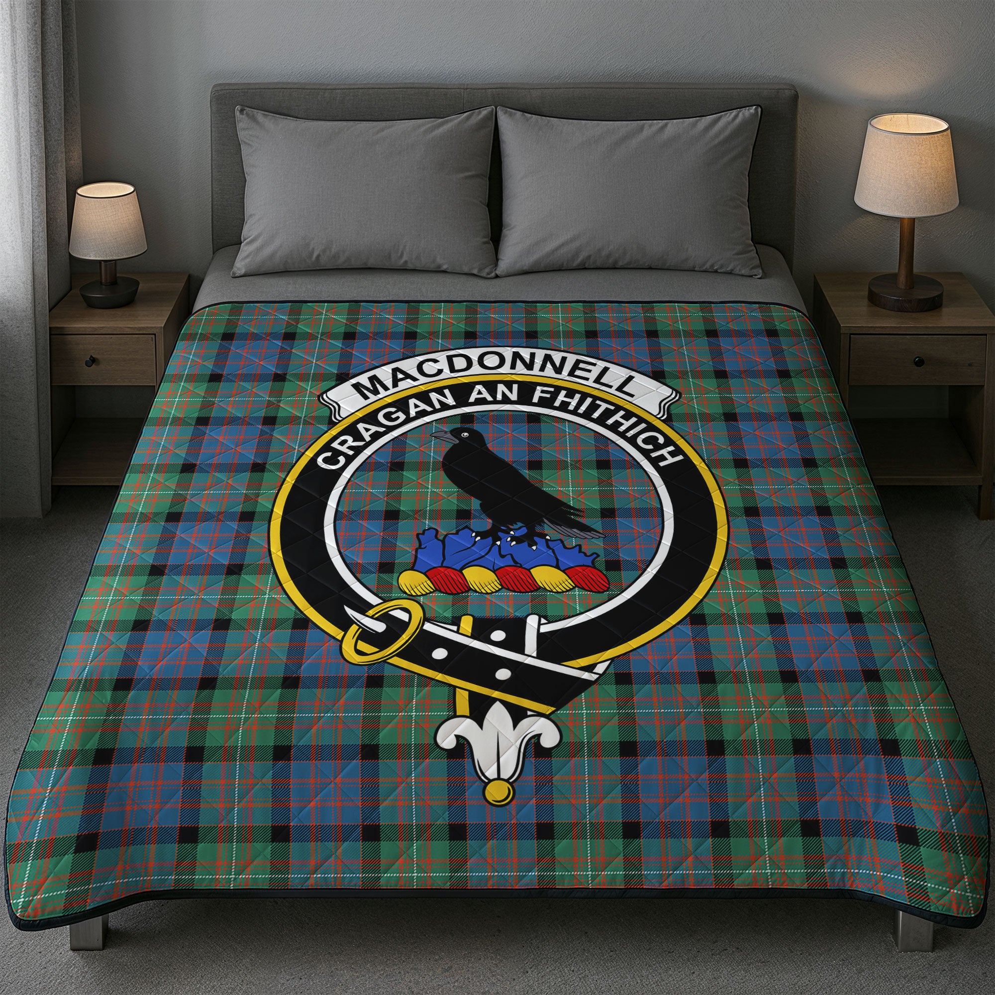 MacDonnell of Glengarry Ancient Tartan Crest Quilt