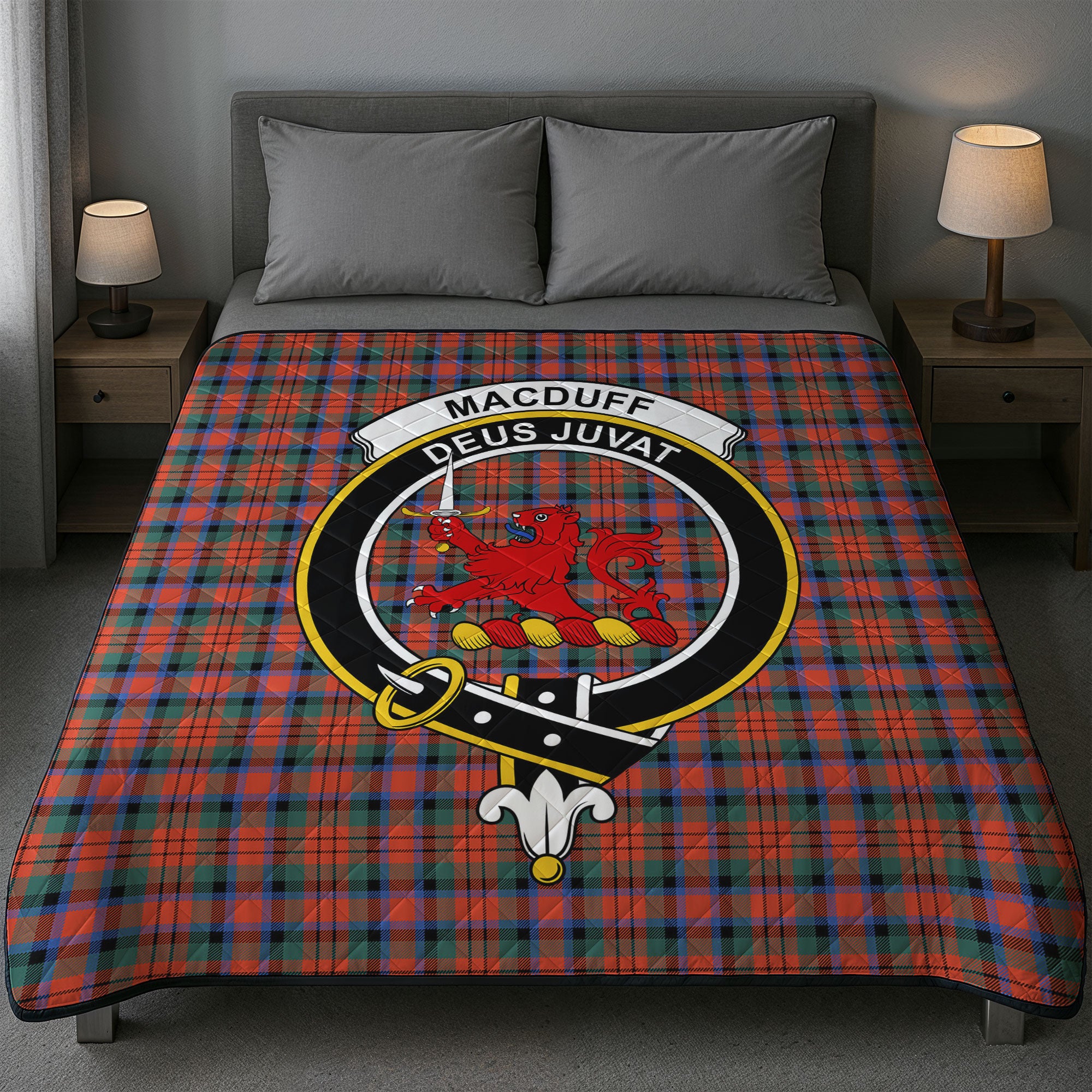 MacDuff Ancient Tartan Crest Quilt