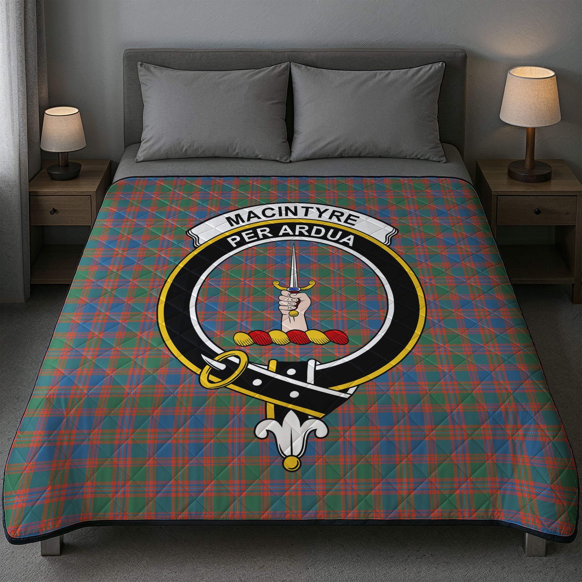 MacIntyre Ancient Tartan Crest Quilt