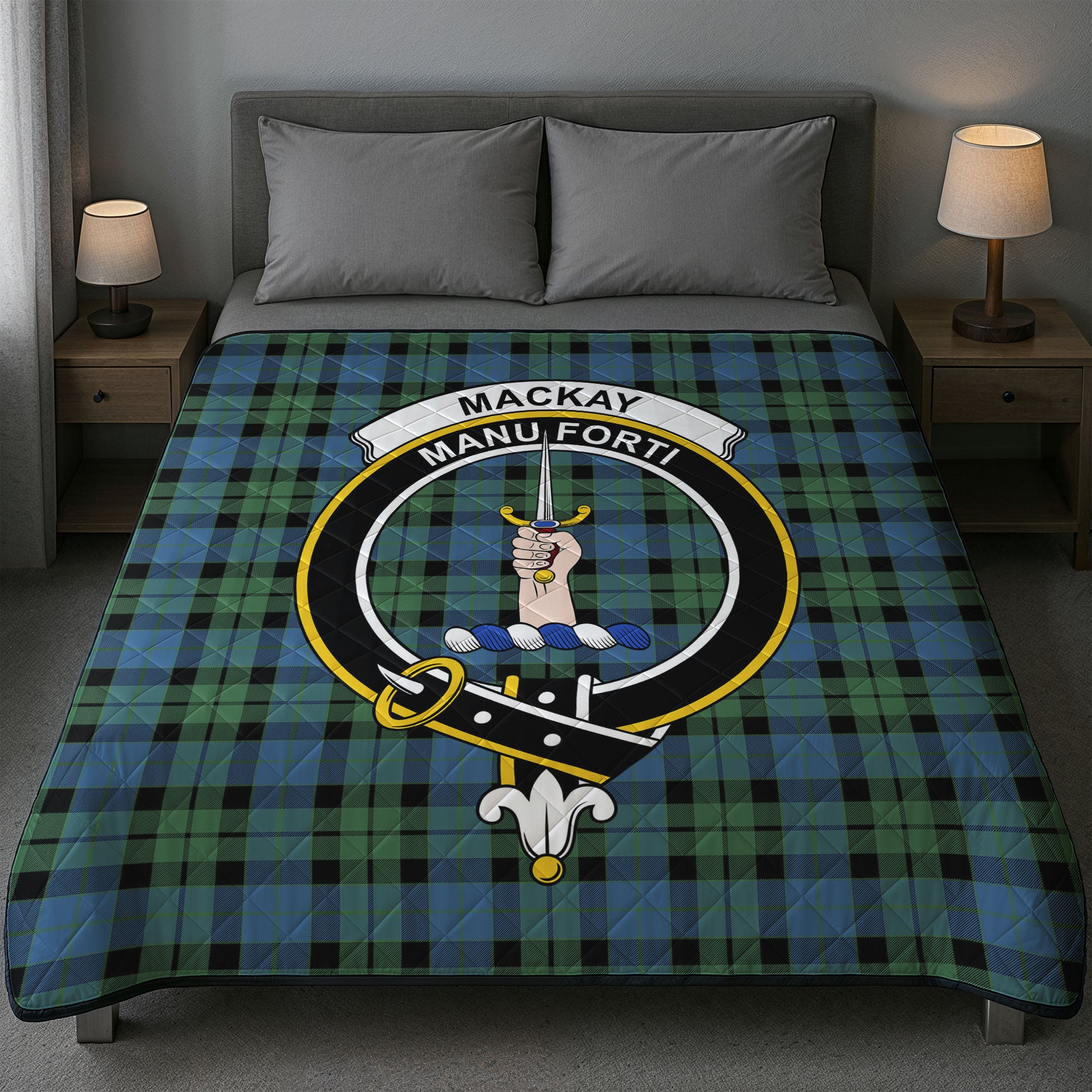 MacKay Ancient Tartan Crest Quilt