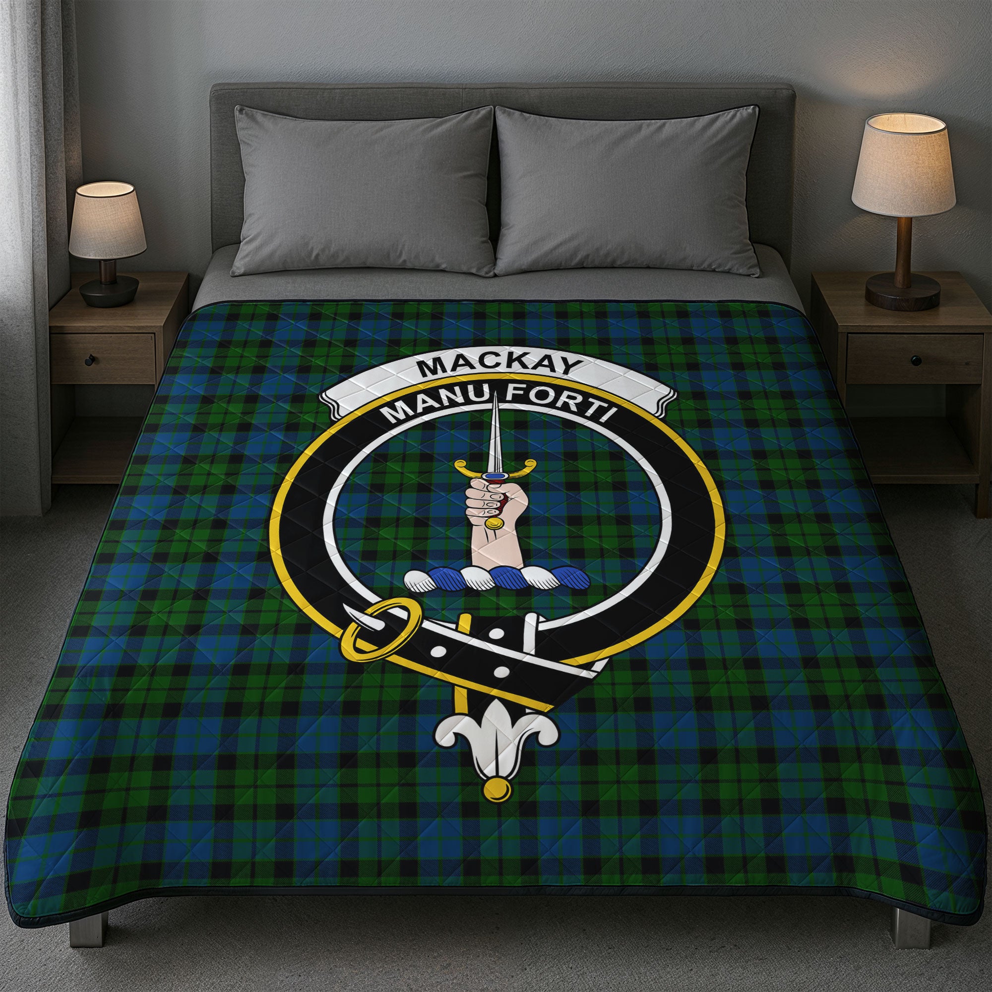 MacKay Modern Tartan Crest Quilt