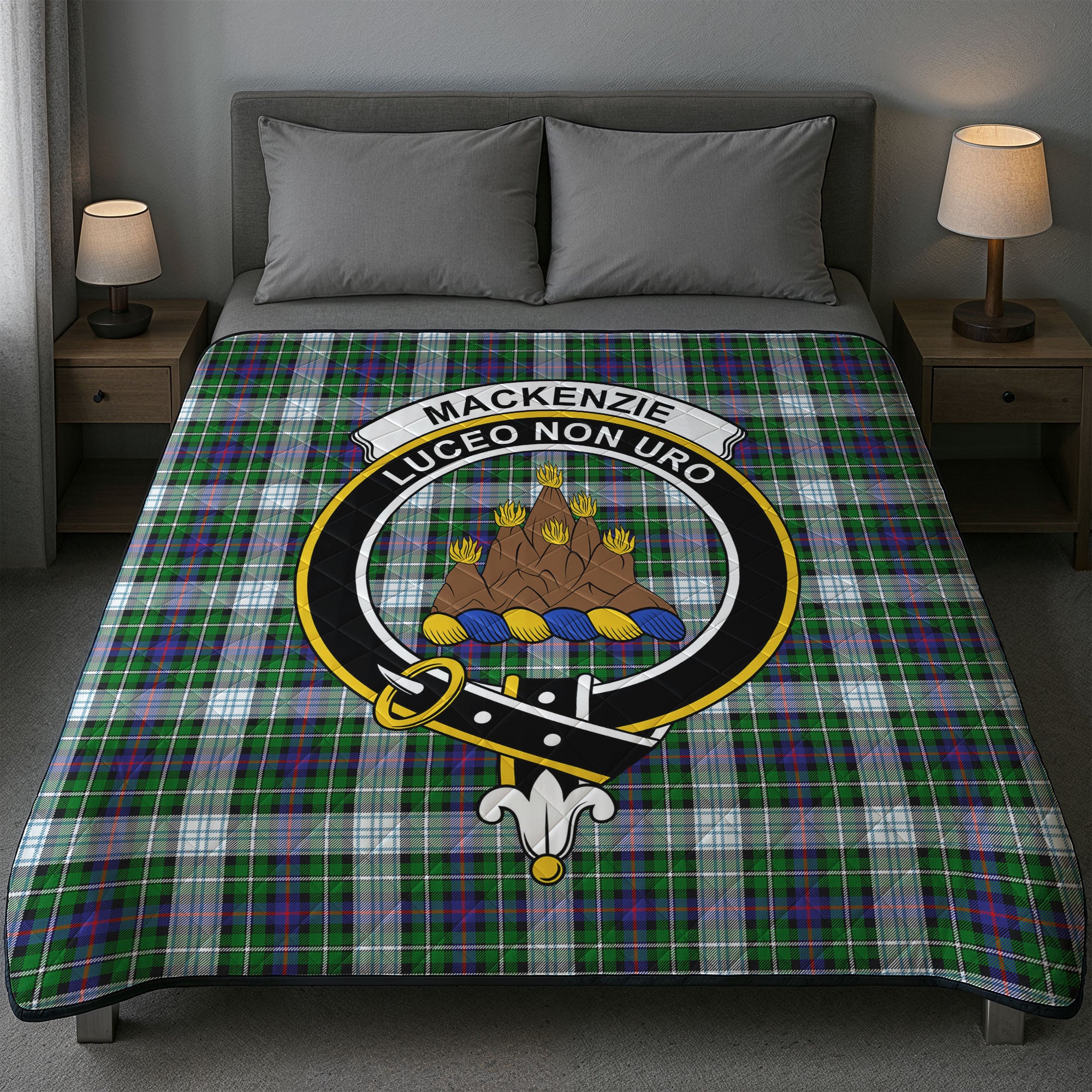 MacKenzie Dress Modern Tartan Crest Quilt
