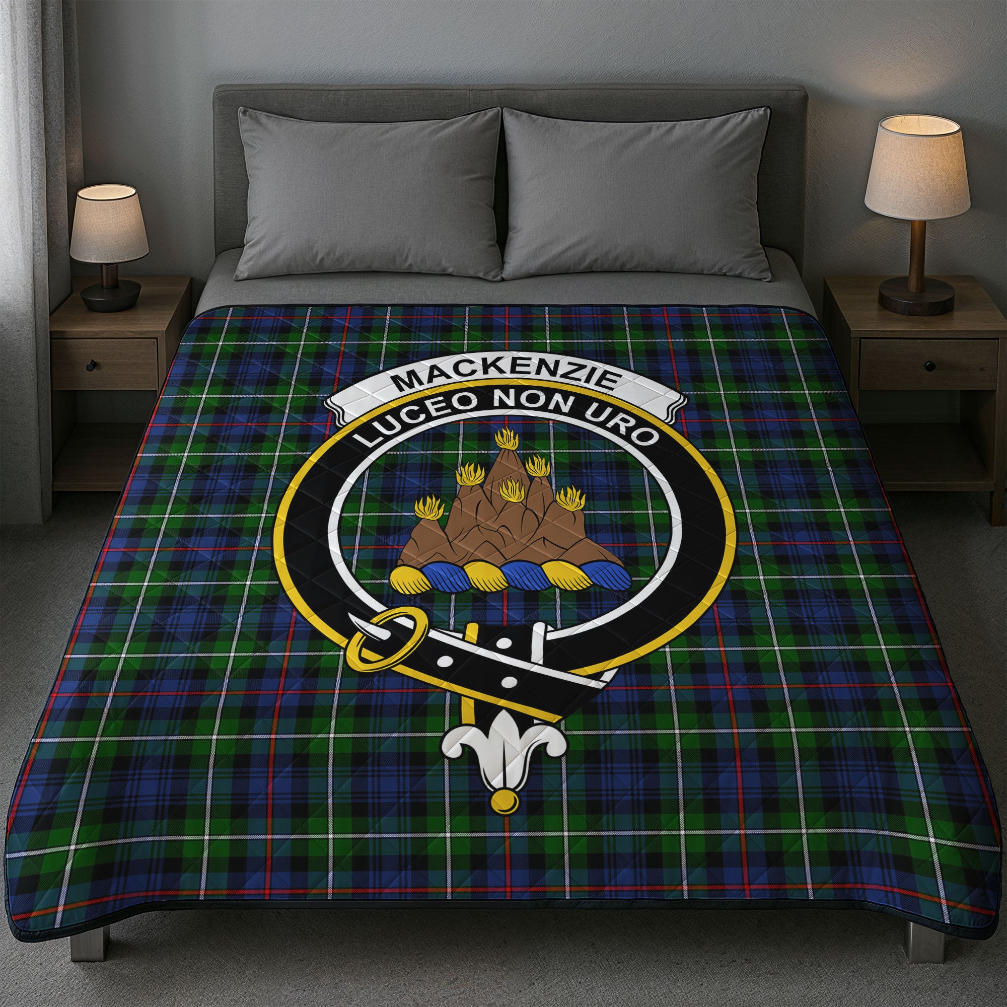 MacKenzie Modern Tartan Crest Quilt