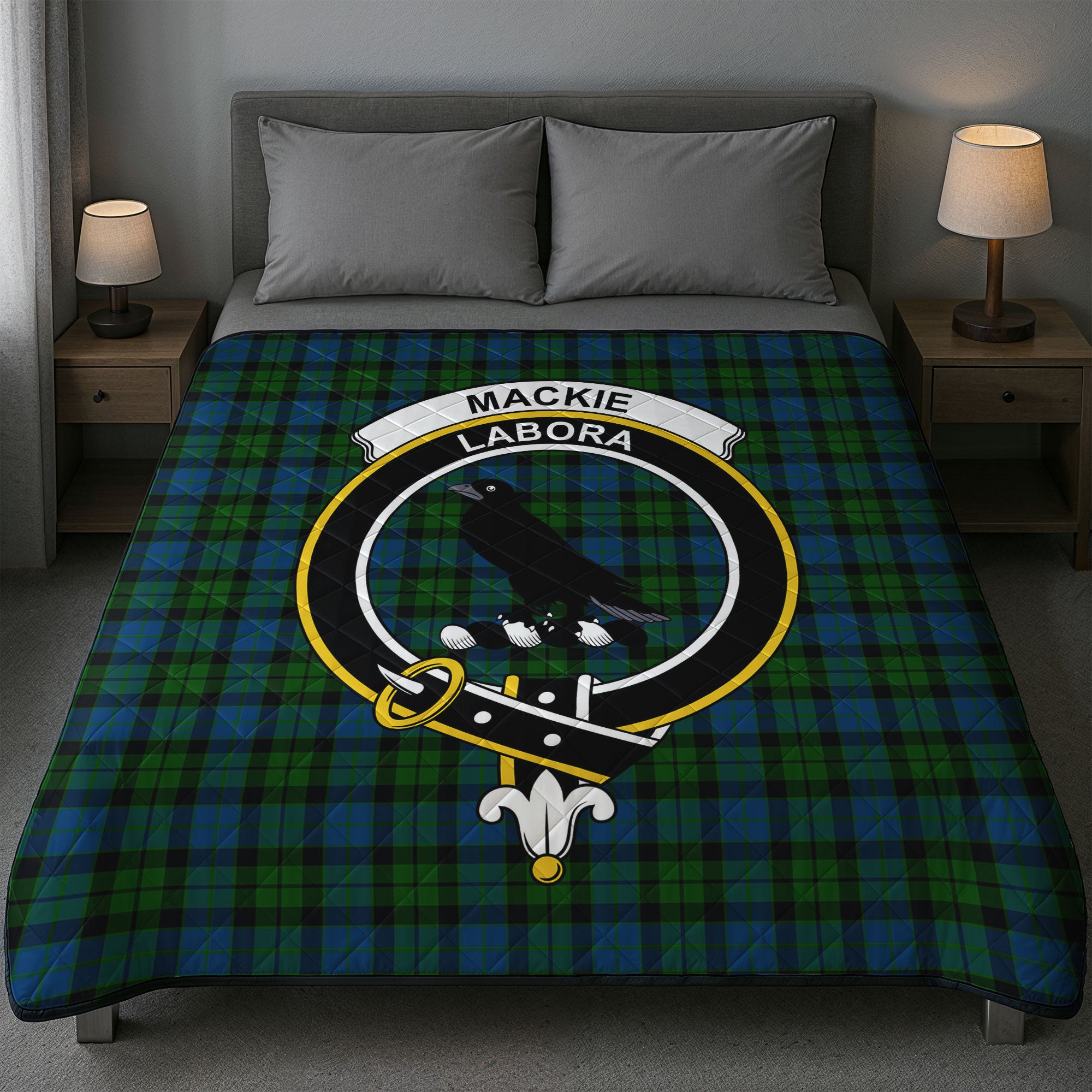 MacKie Tartan Crest Quilt