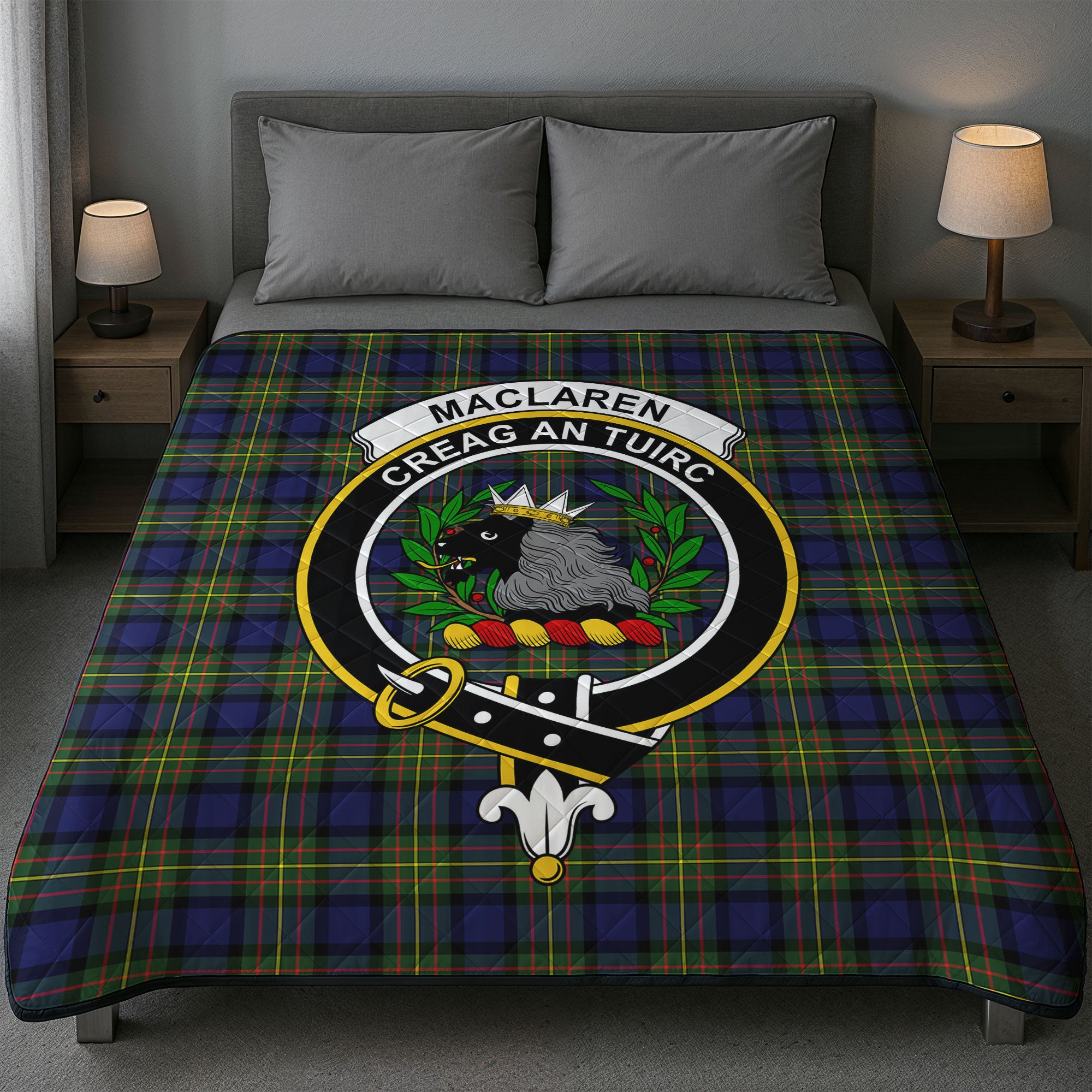 MacLaren Modern Tartan Crest Quilt