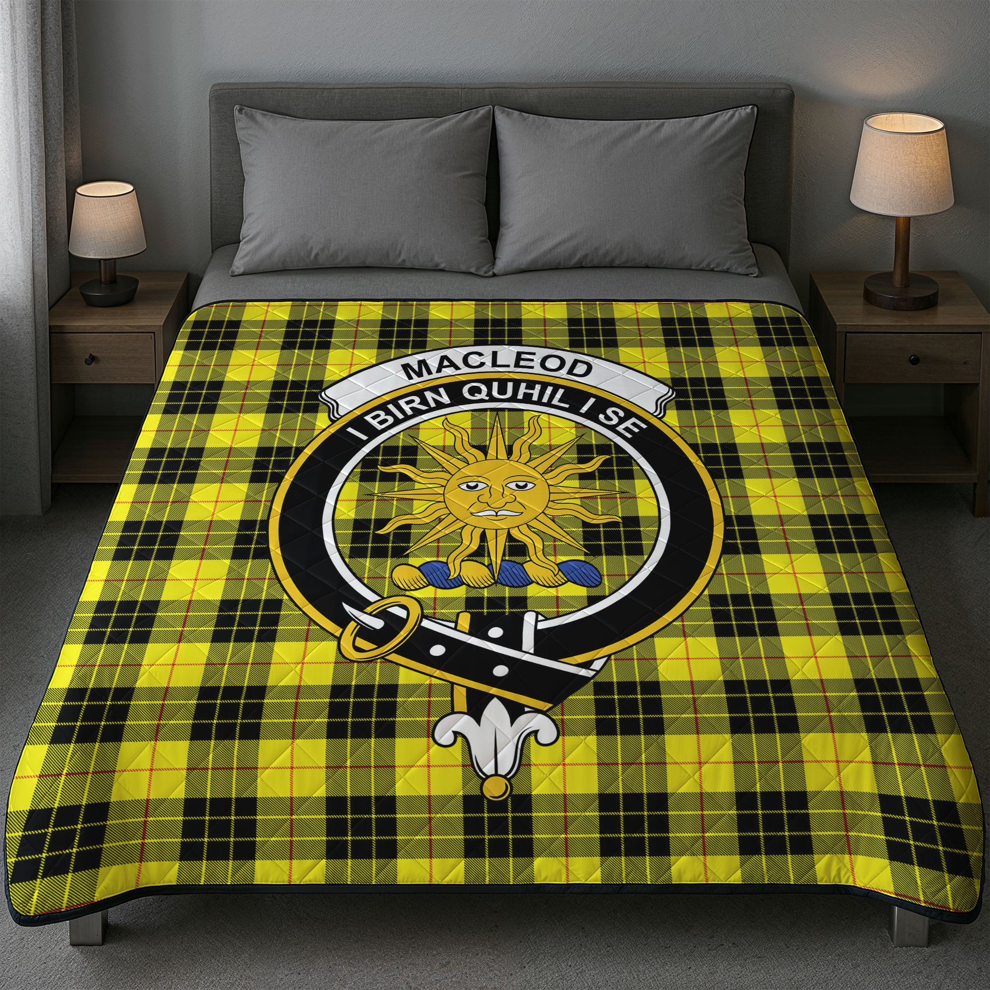 MacLeod of Lewis Modern Tartan Crest Quilt