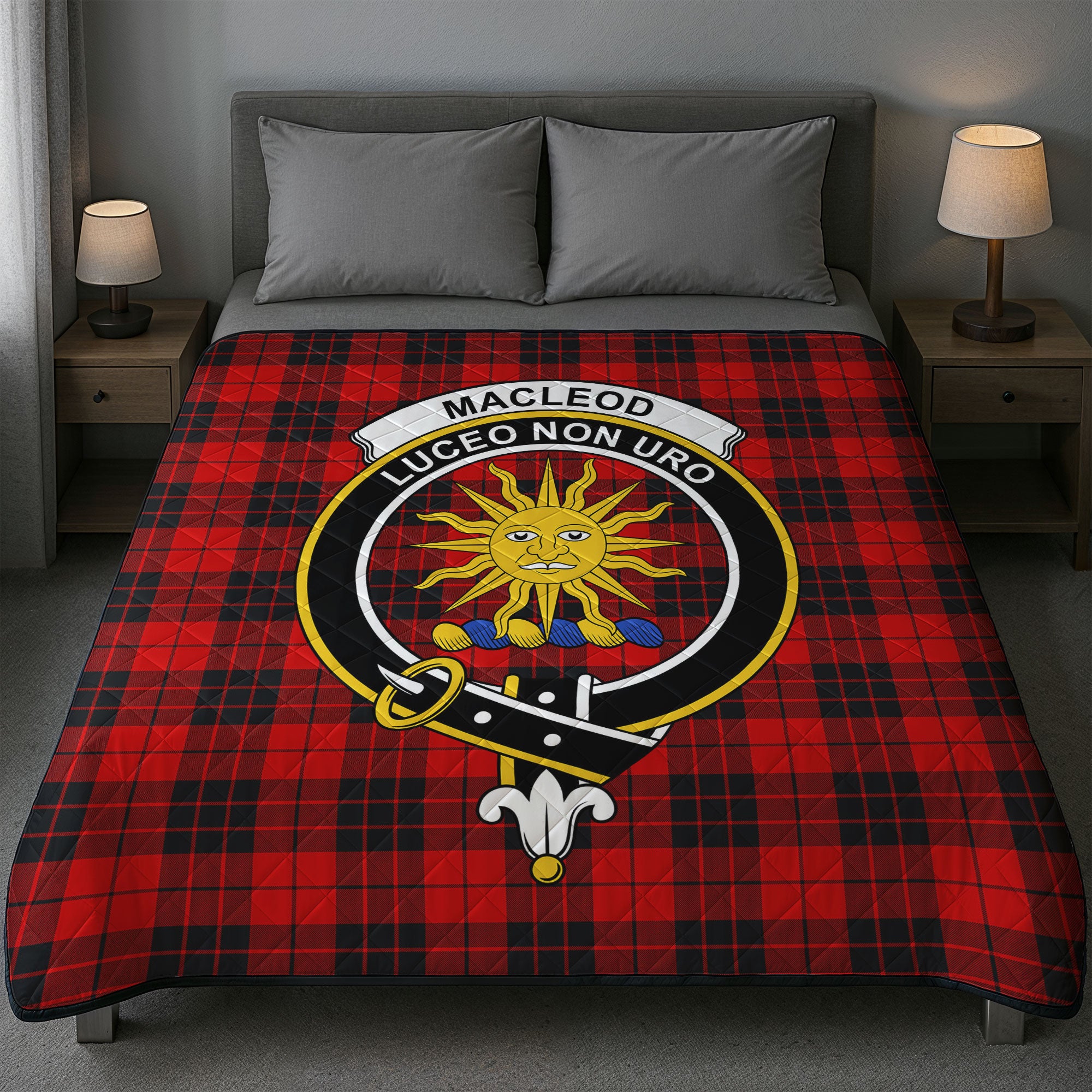 MacLeod of Raasay Tartan Crest Quilt