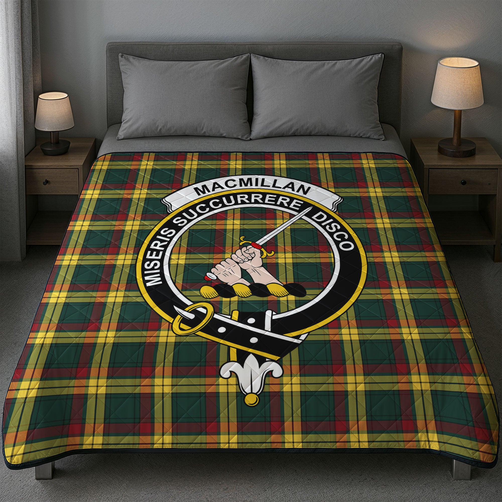 MacMillan Old Modern Tartan Crest Quilt