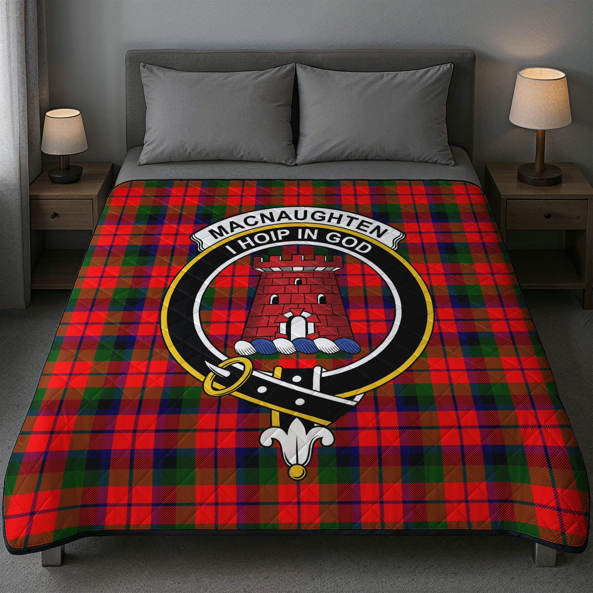 MacNaughten Tartan Crest Quilt