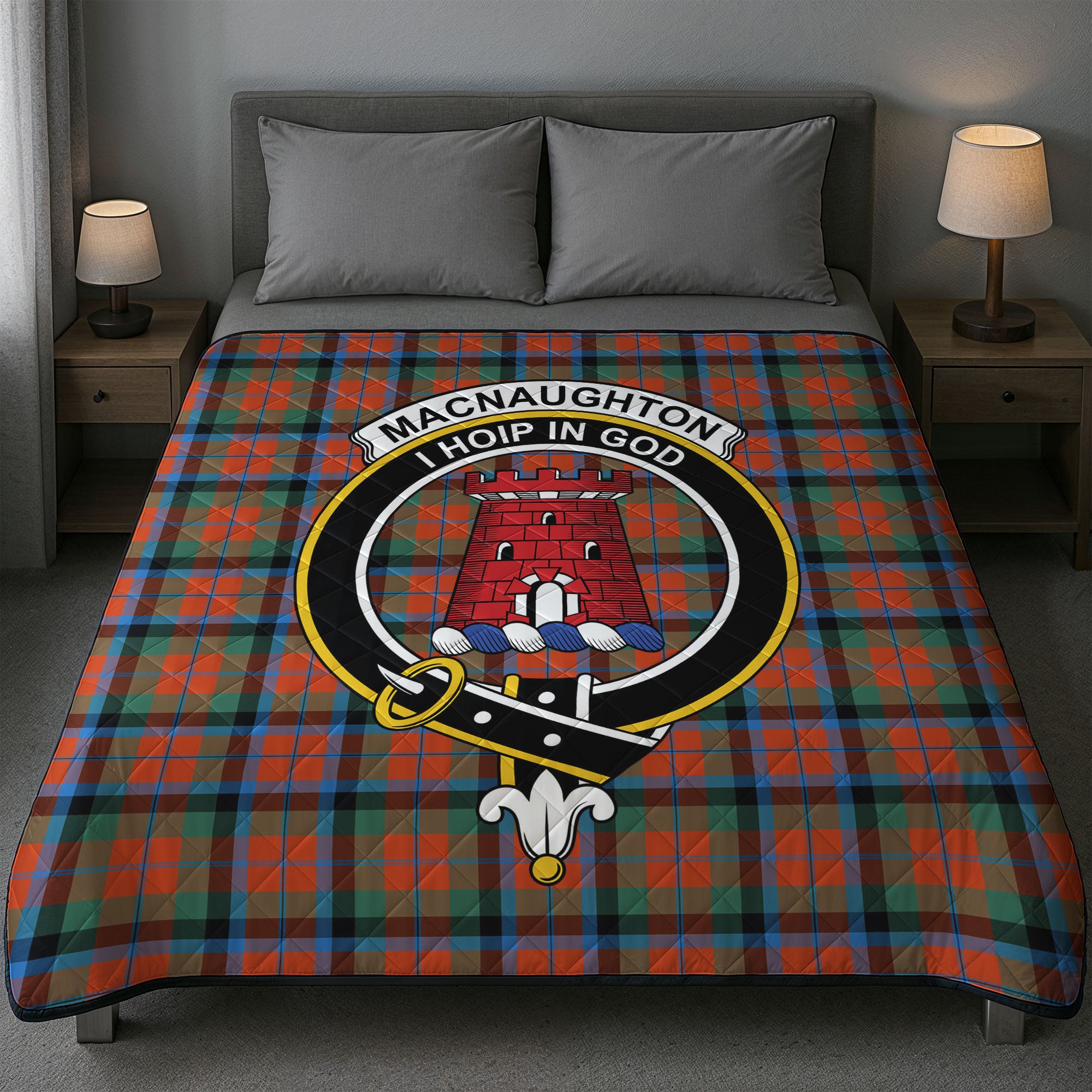 MacNaughton Ancient Tartan Crest Quilt