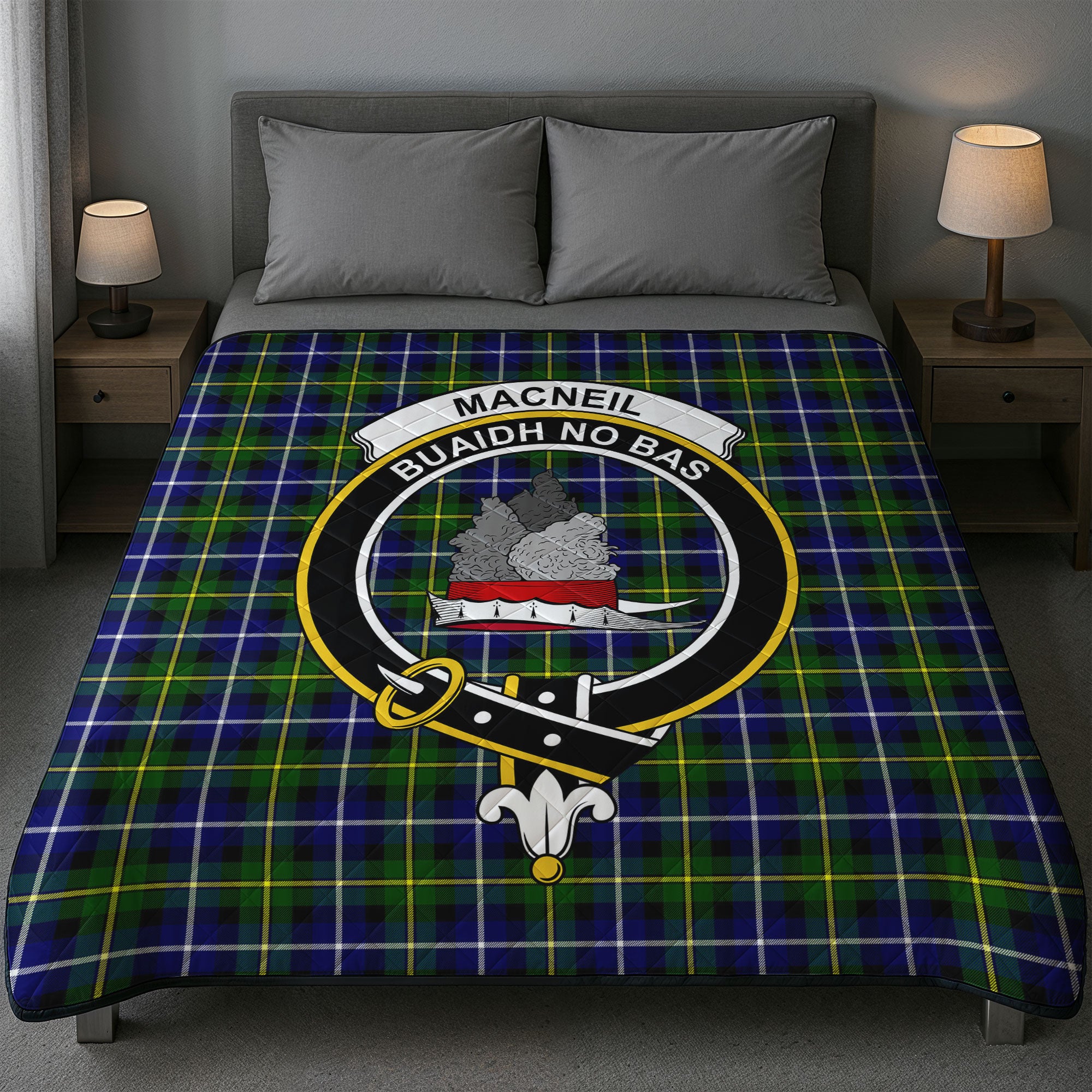 MacNeil of Barra Modern Tartan Crest Quilt
