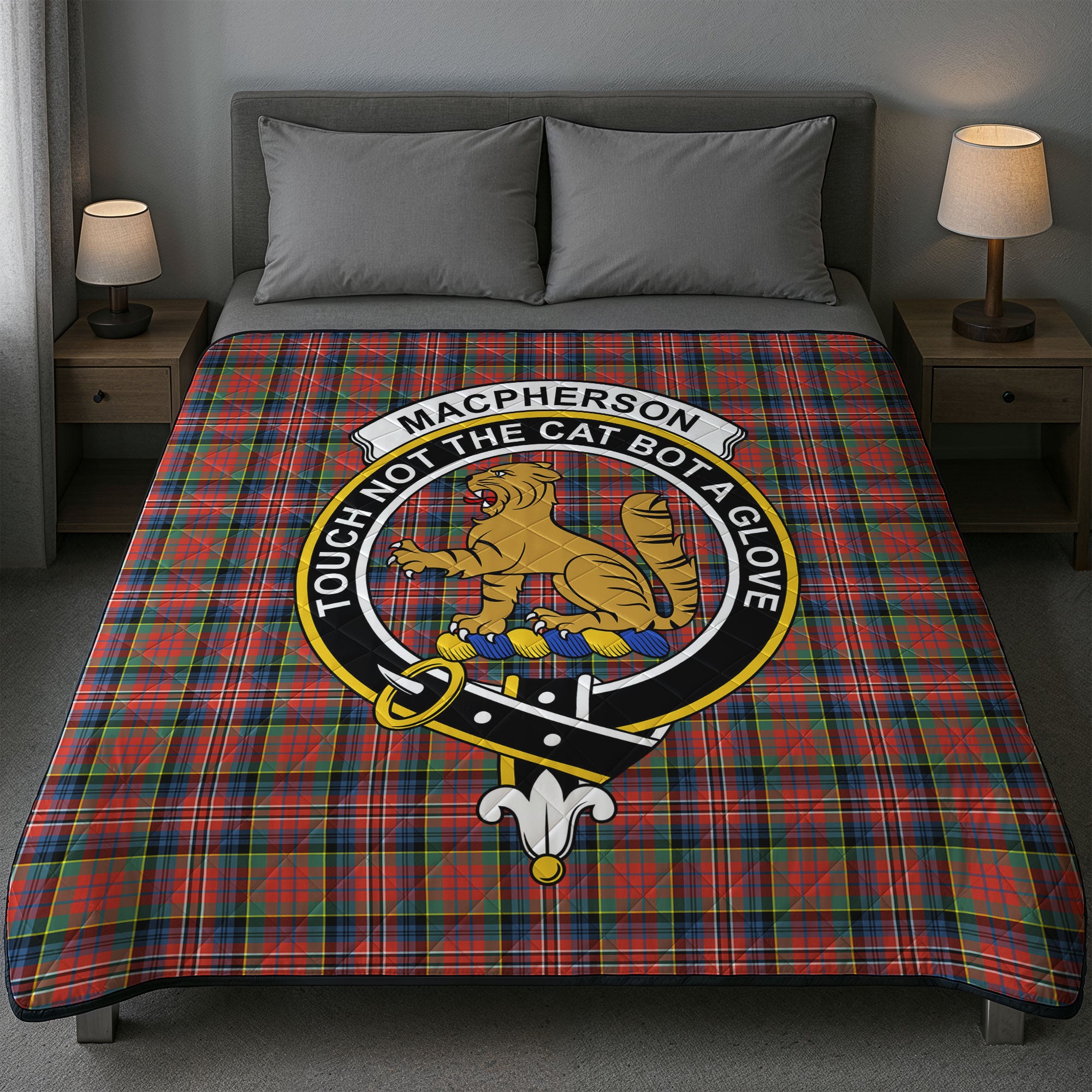 MacPherson Ancient Tartan Crest Quilt
