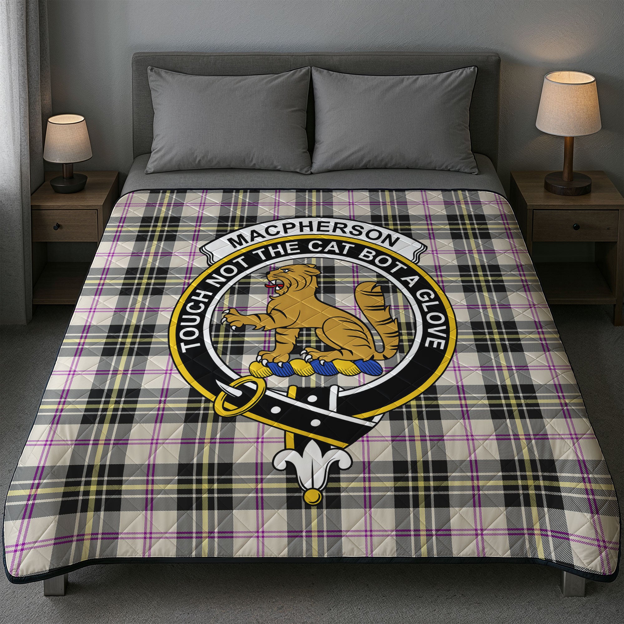 MacPherson Dress Ancient Tartan Crest Quilt