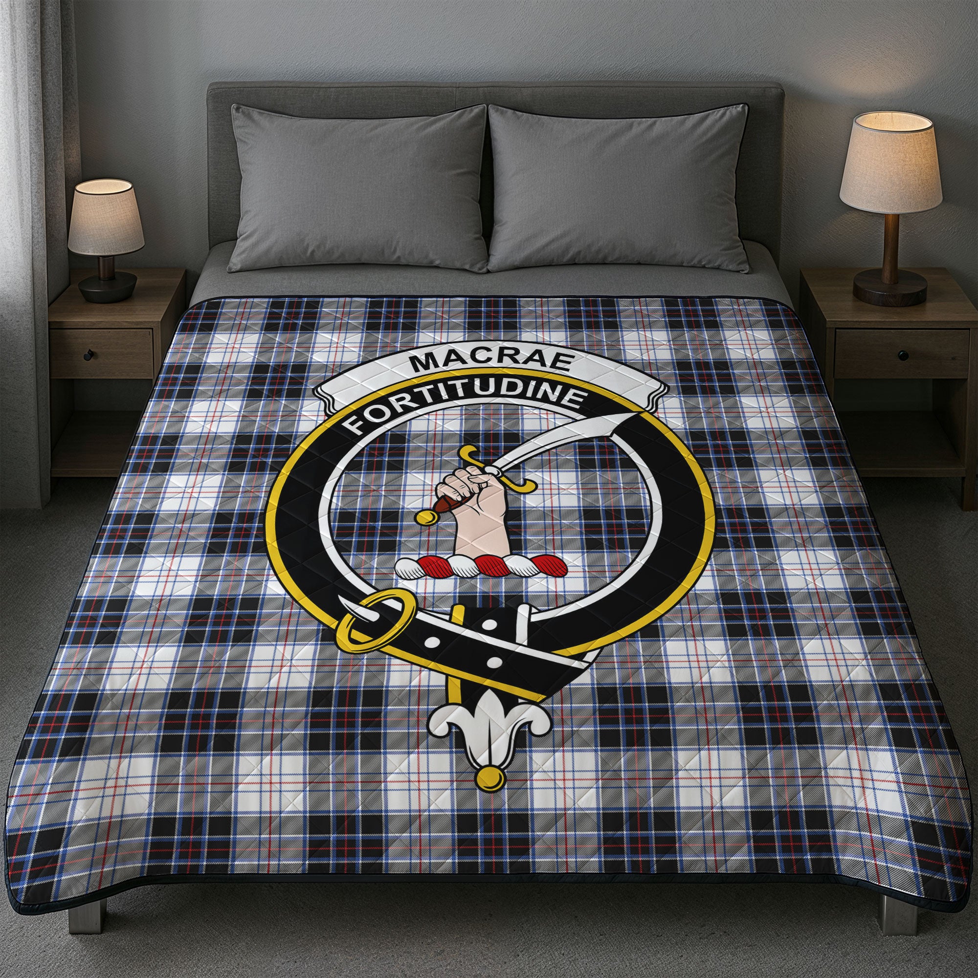 MacRae Dress Modern Tartan Crest Quilt