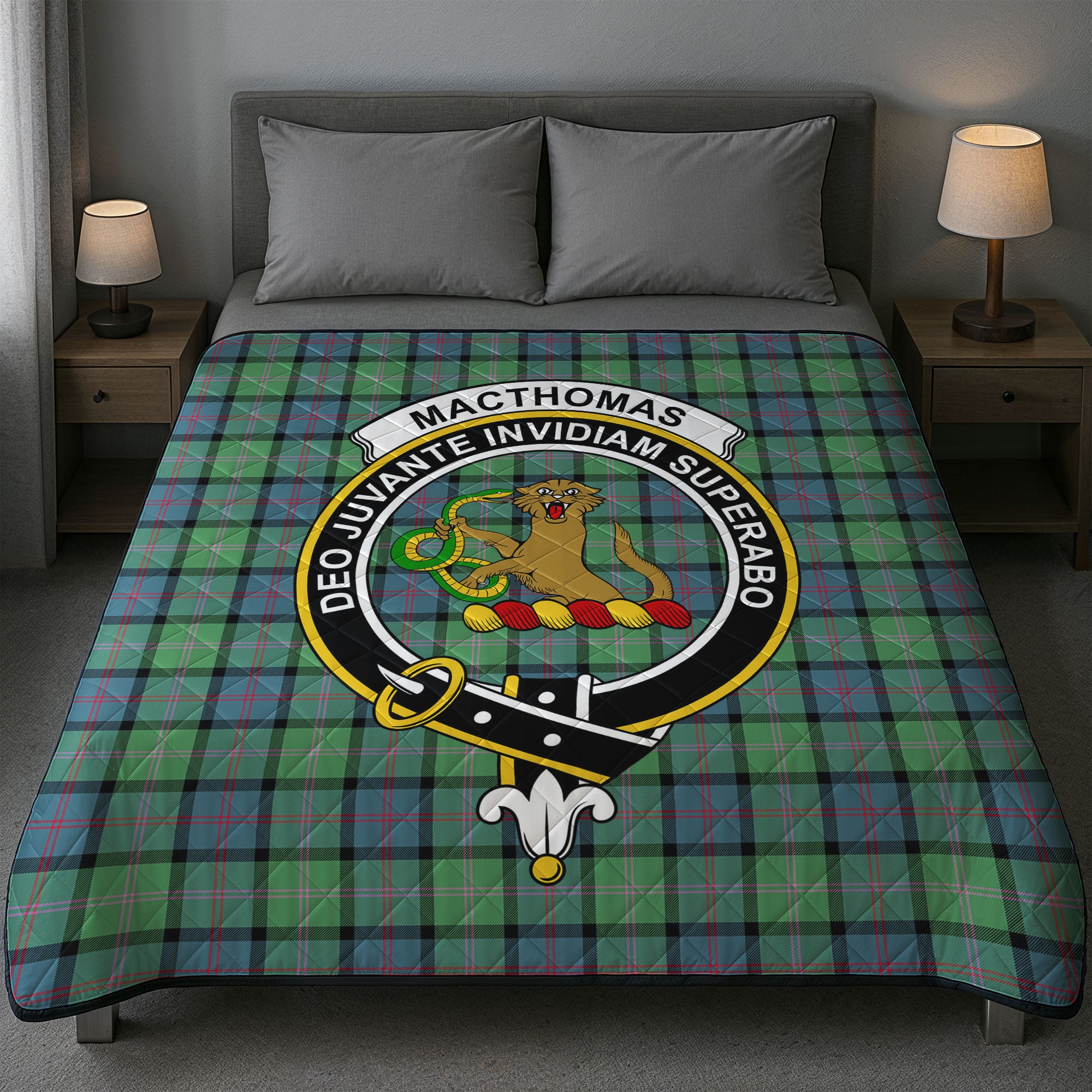 MacThomas Ancient Tartan Crest Quilt
