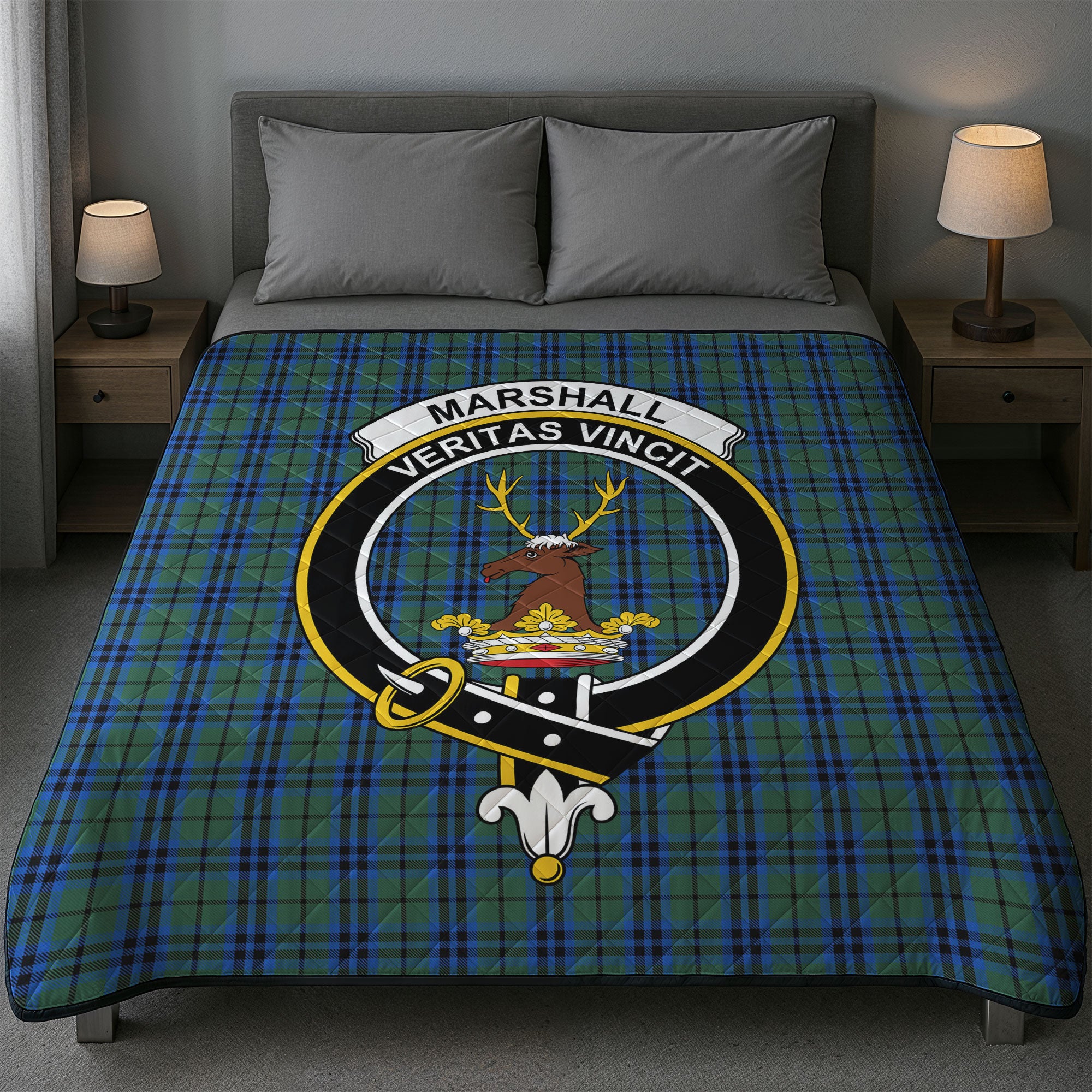 Marshall Tartan Crest Quilt