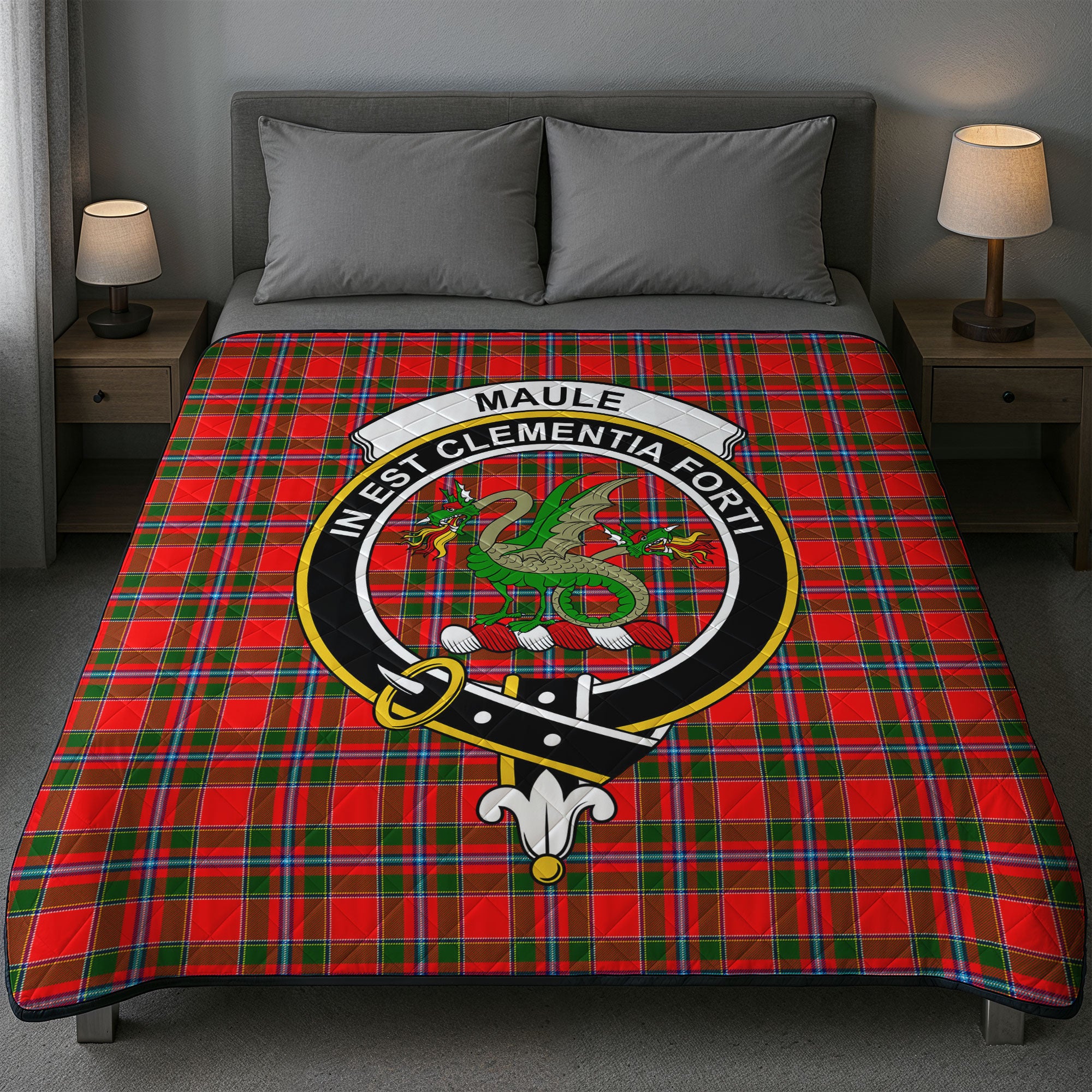 Maule Tartan Crest Quilt