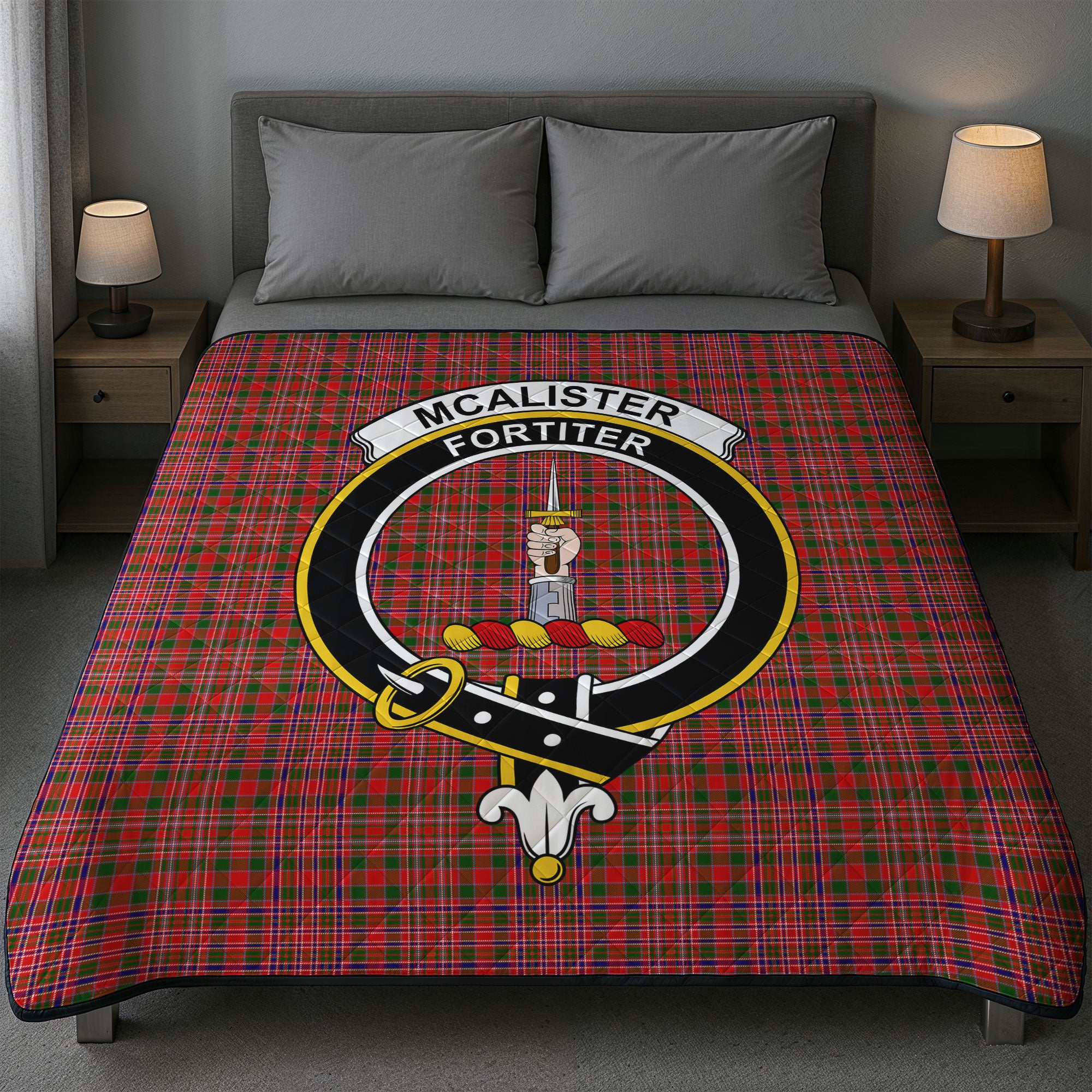 McAlister Modern Tartan Crest Quilt