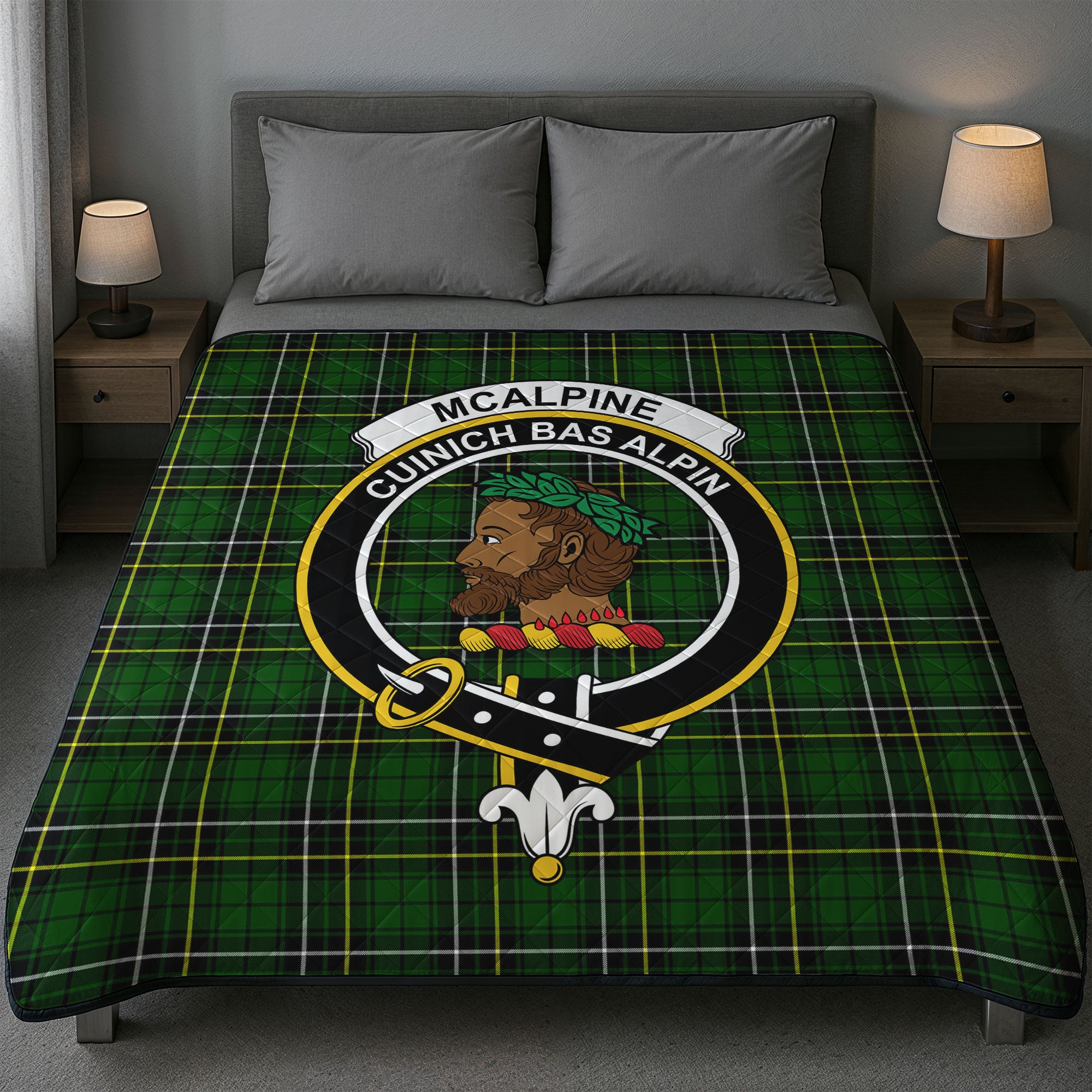 McAlpine Modern Tartan Crest Quilt