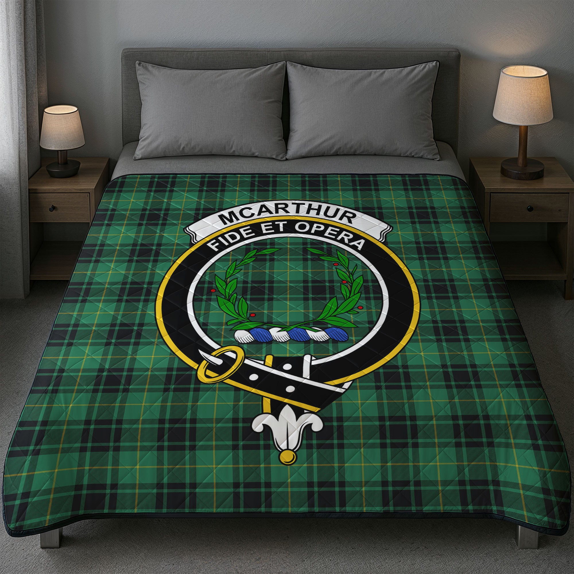 McArthur Ancient Tartan Crest Quilt