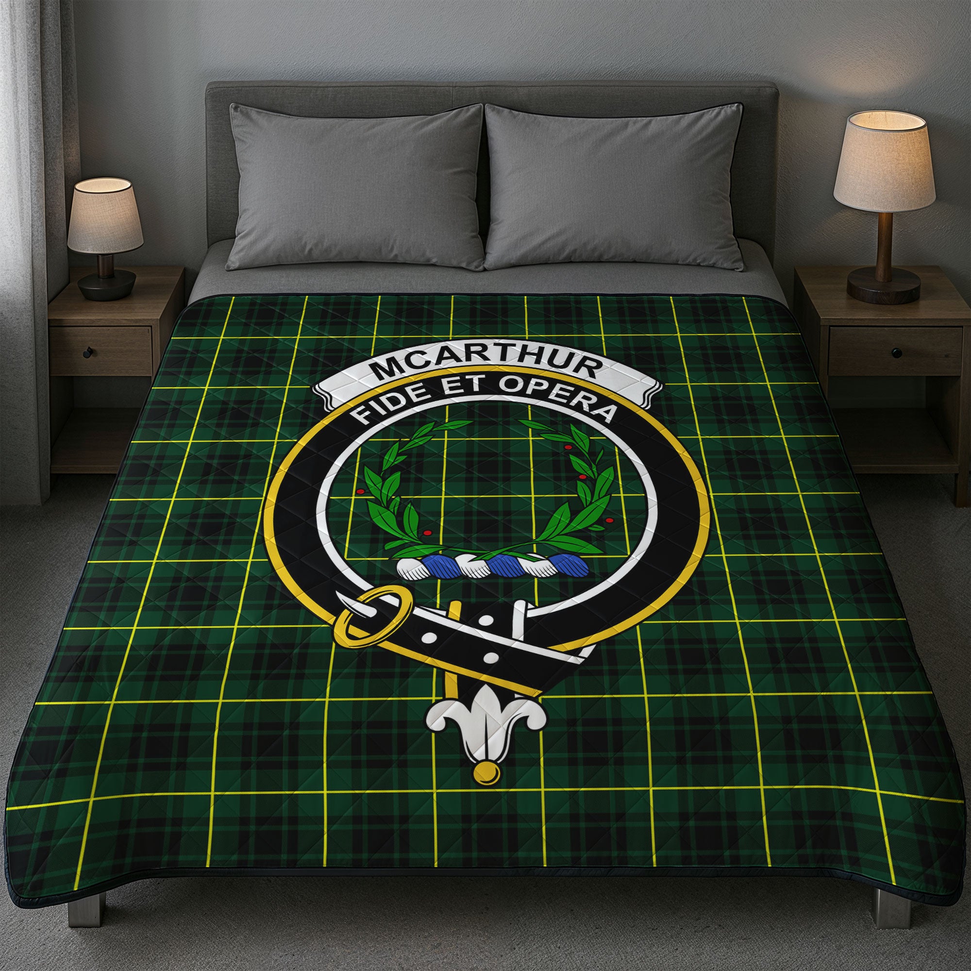 McArthur Modern Tartan Crest Quilt