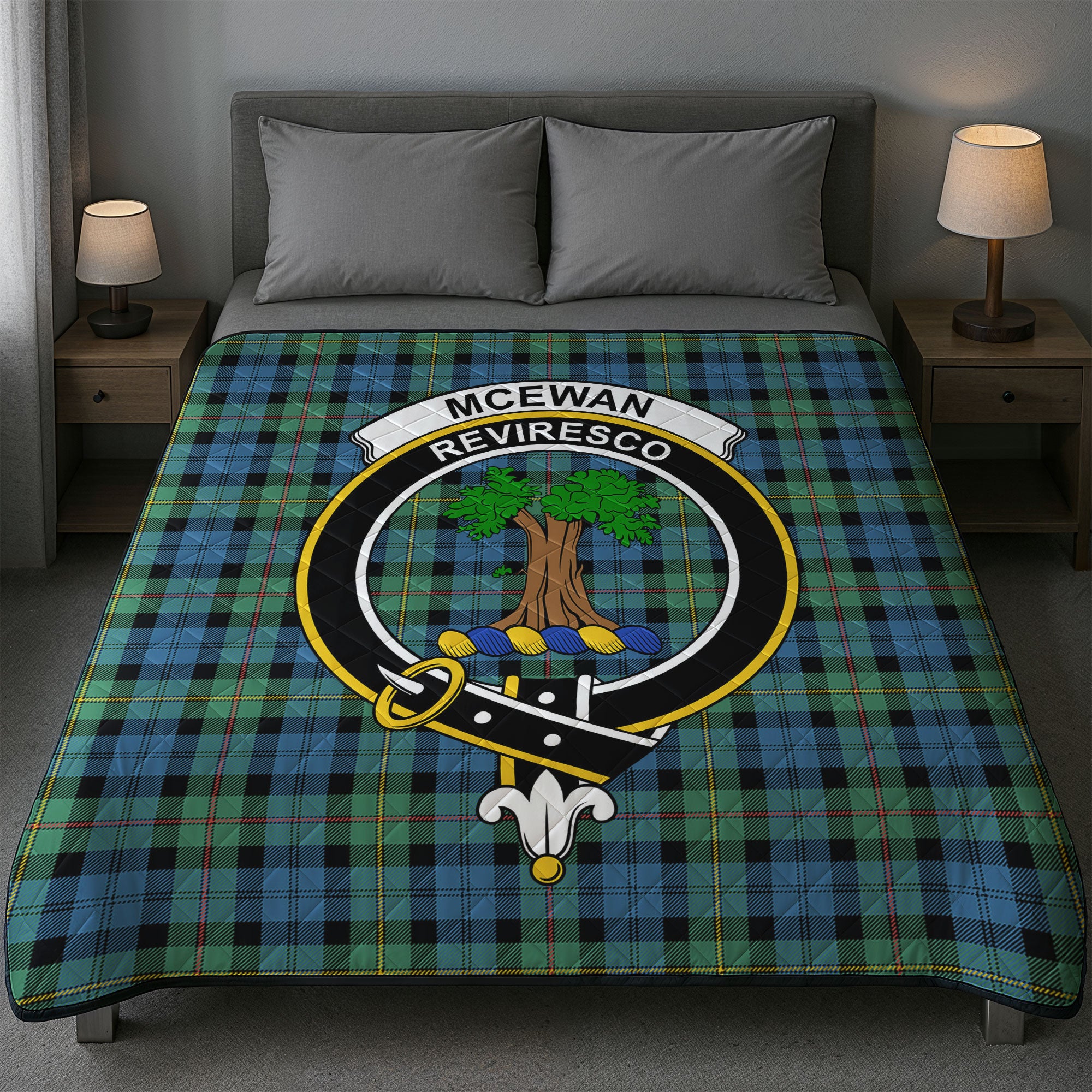 McEwan Ancient Tartan Crest Quilt