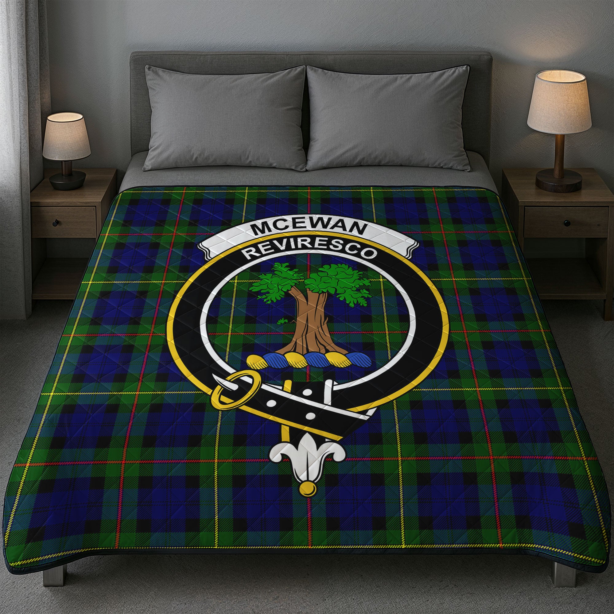 McEwan Modern Tartan Crest Quilt
