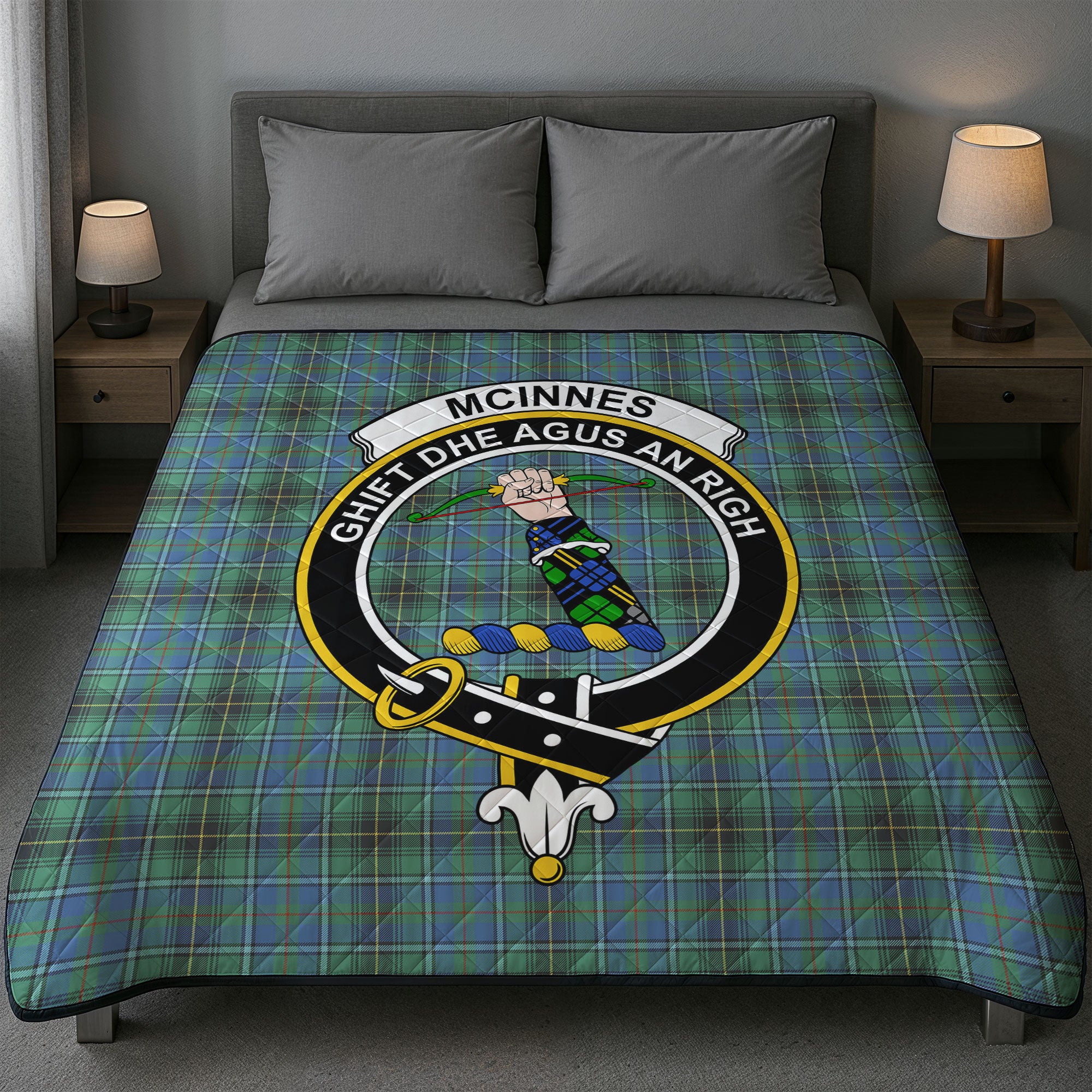 McInnes Ancient Tartan Crest Quilt