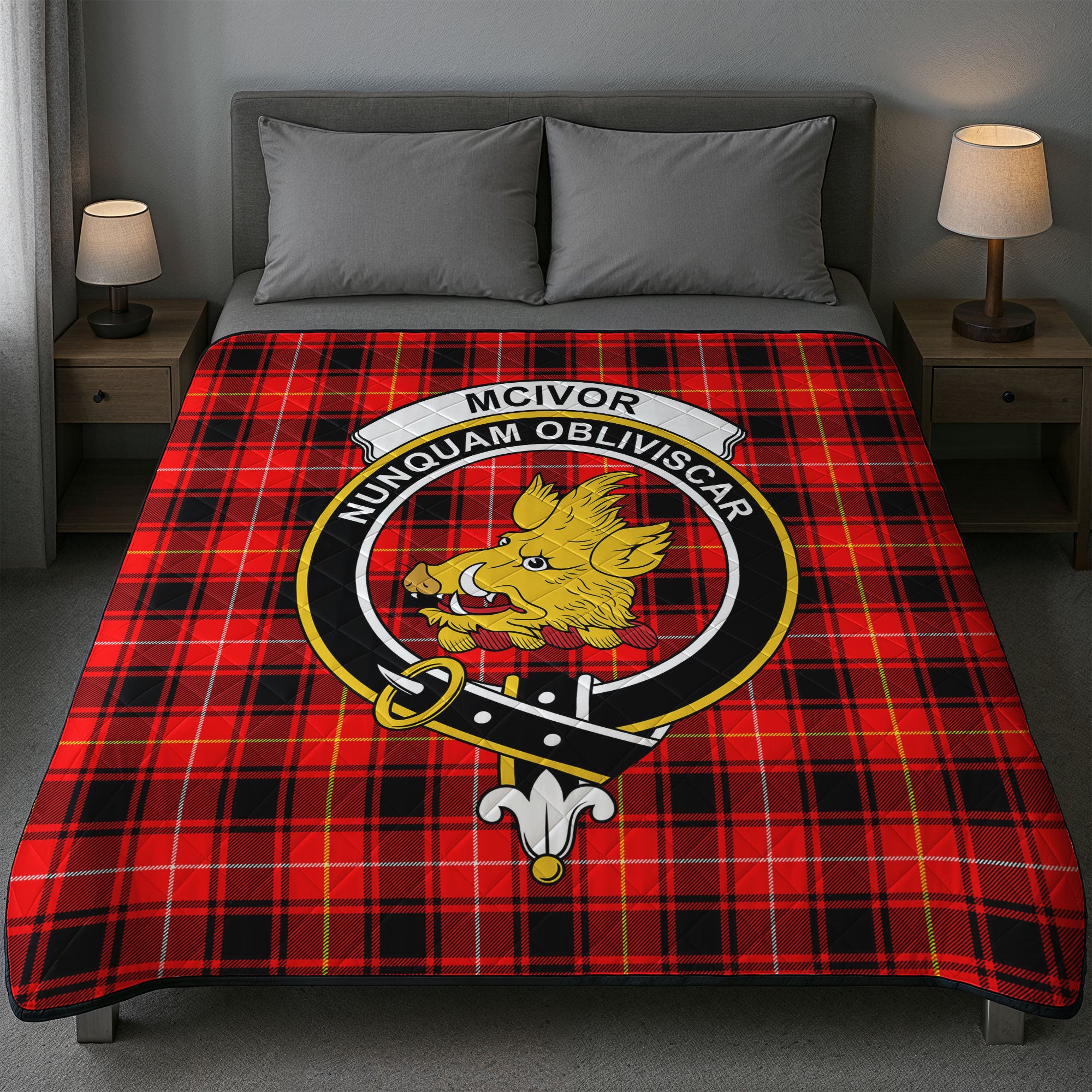 McIvor Tartan Crest Quilt