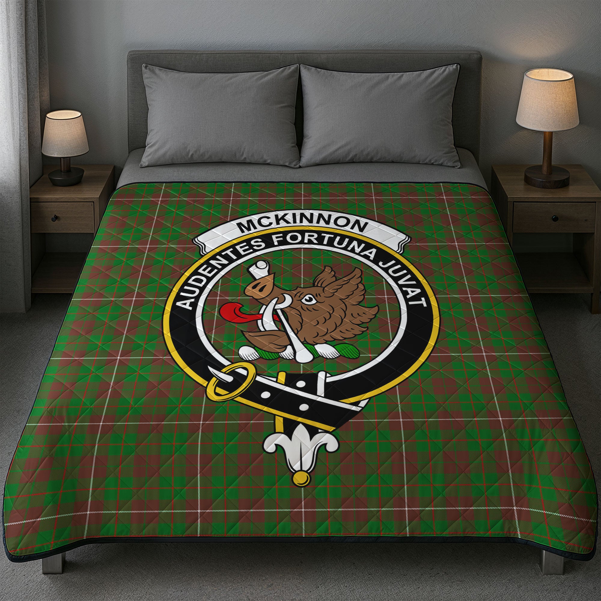 McKinnon Hunting Modern Tartan Crest Quilt