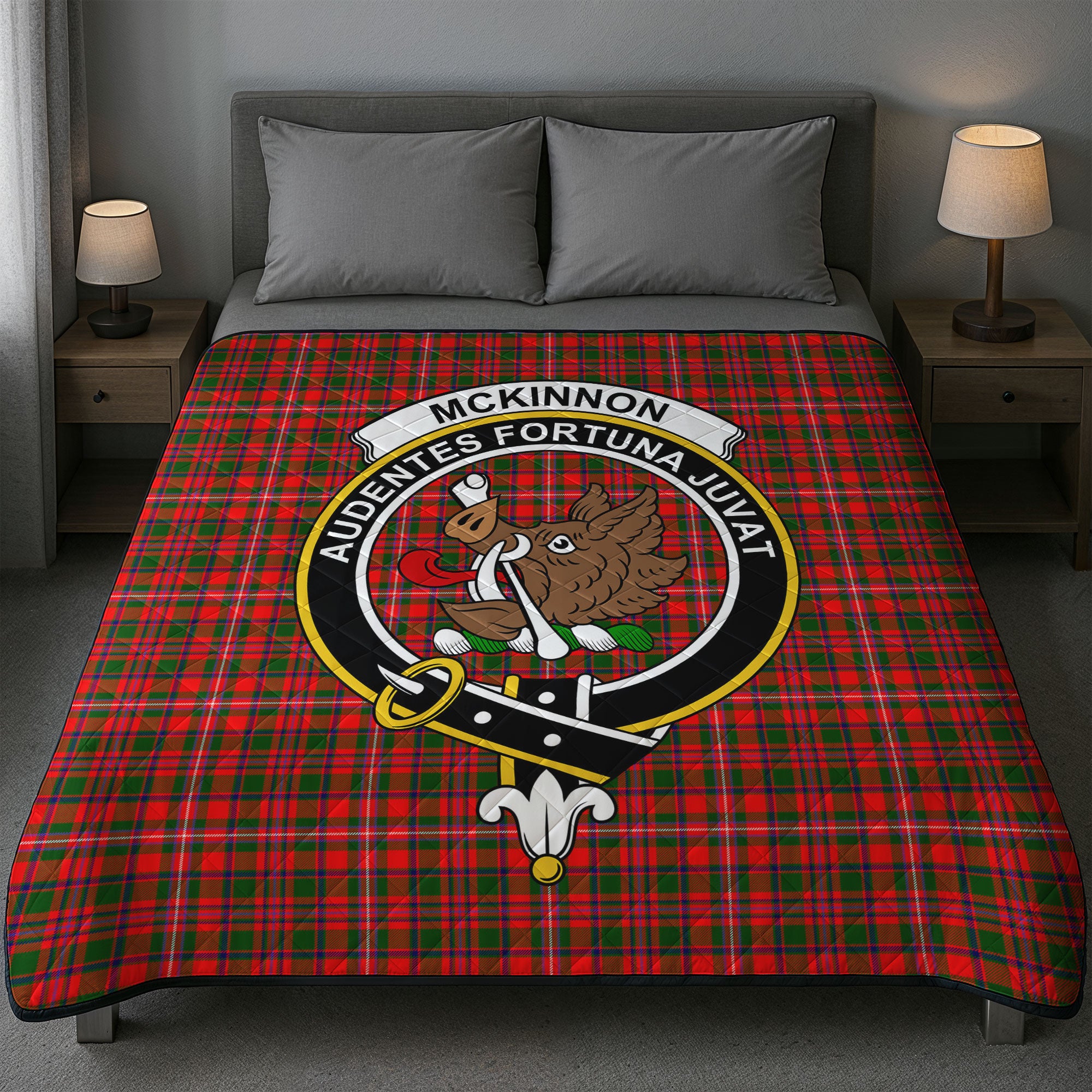 McKinnon Modern Tartan Crest Quilt