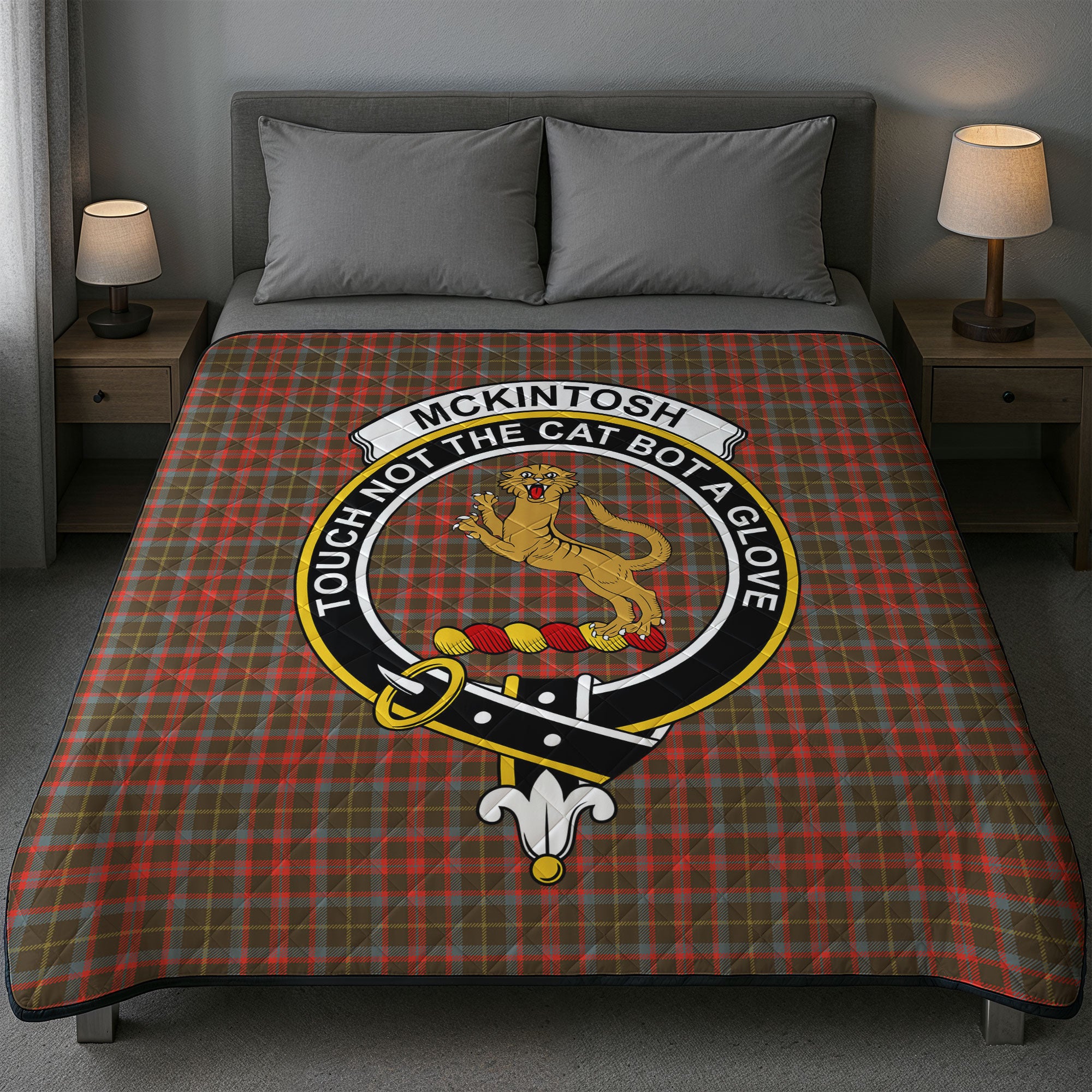 McKintosh Hunting Weathered Tartan Crest Quilt