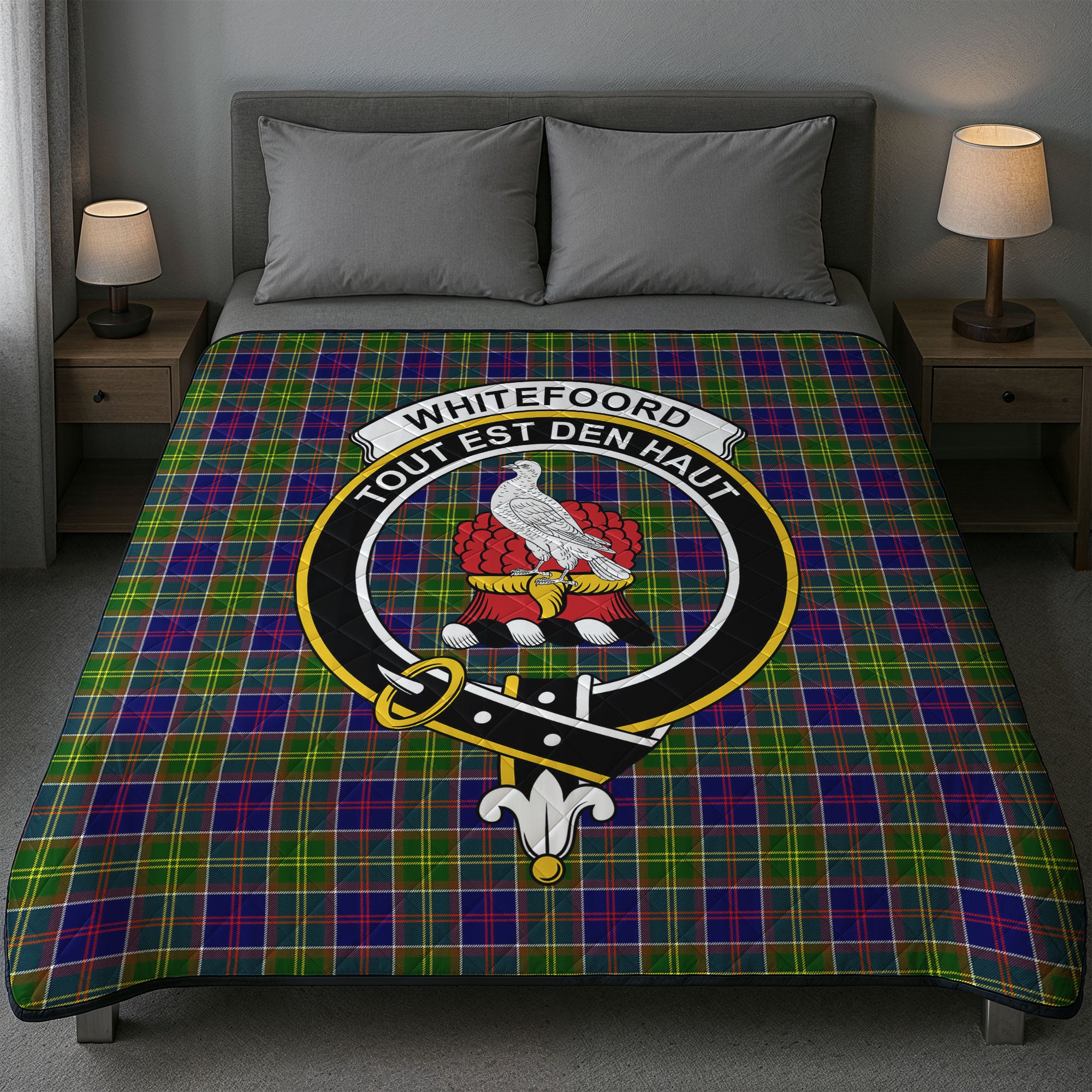 Whitefoord Tartan Crest Quilt