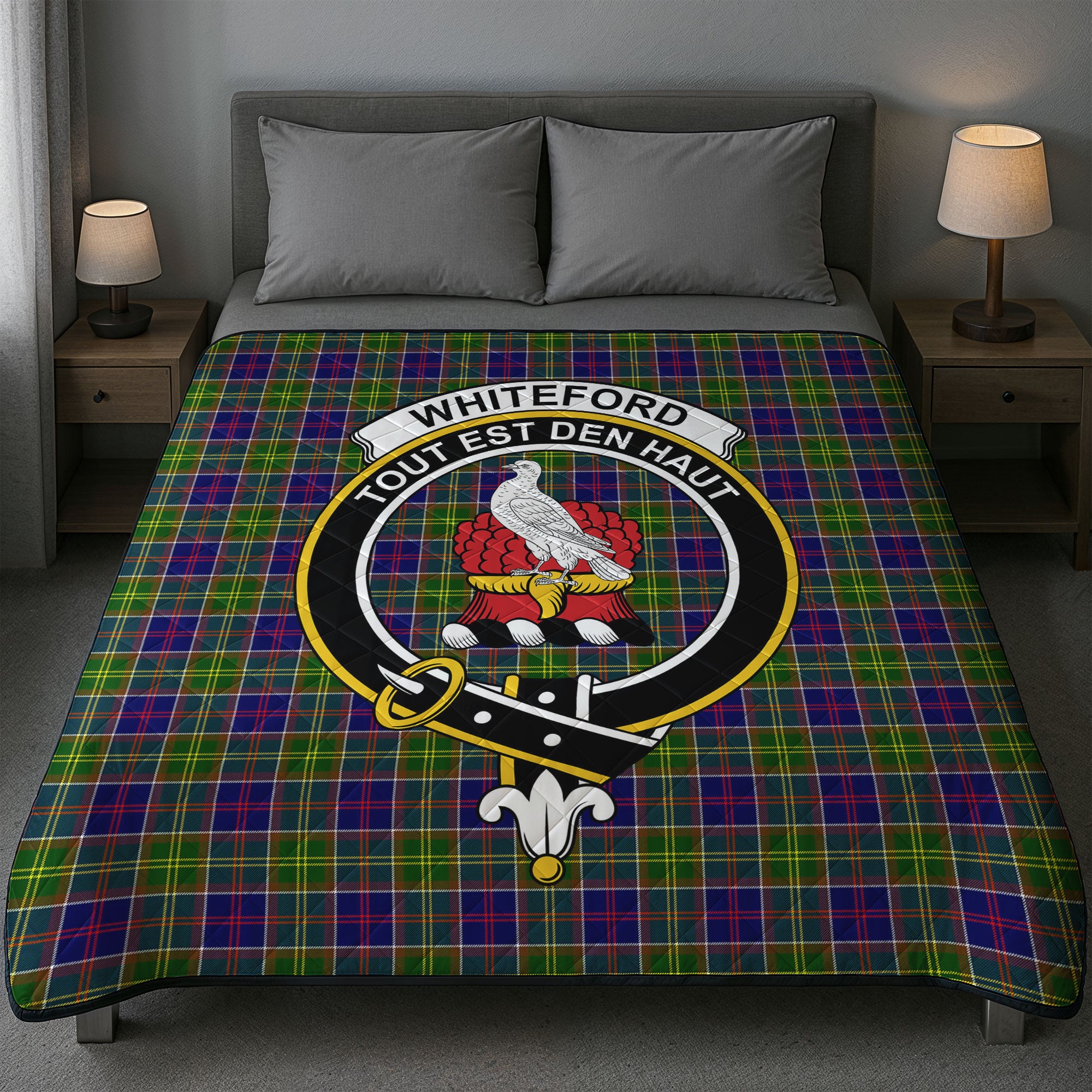 Whiteford Tartan Crest Quilt