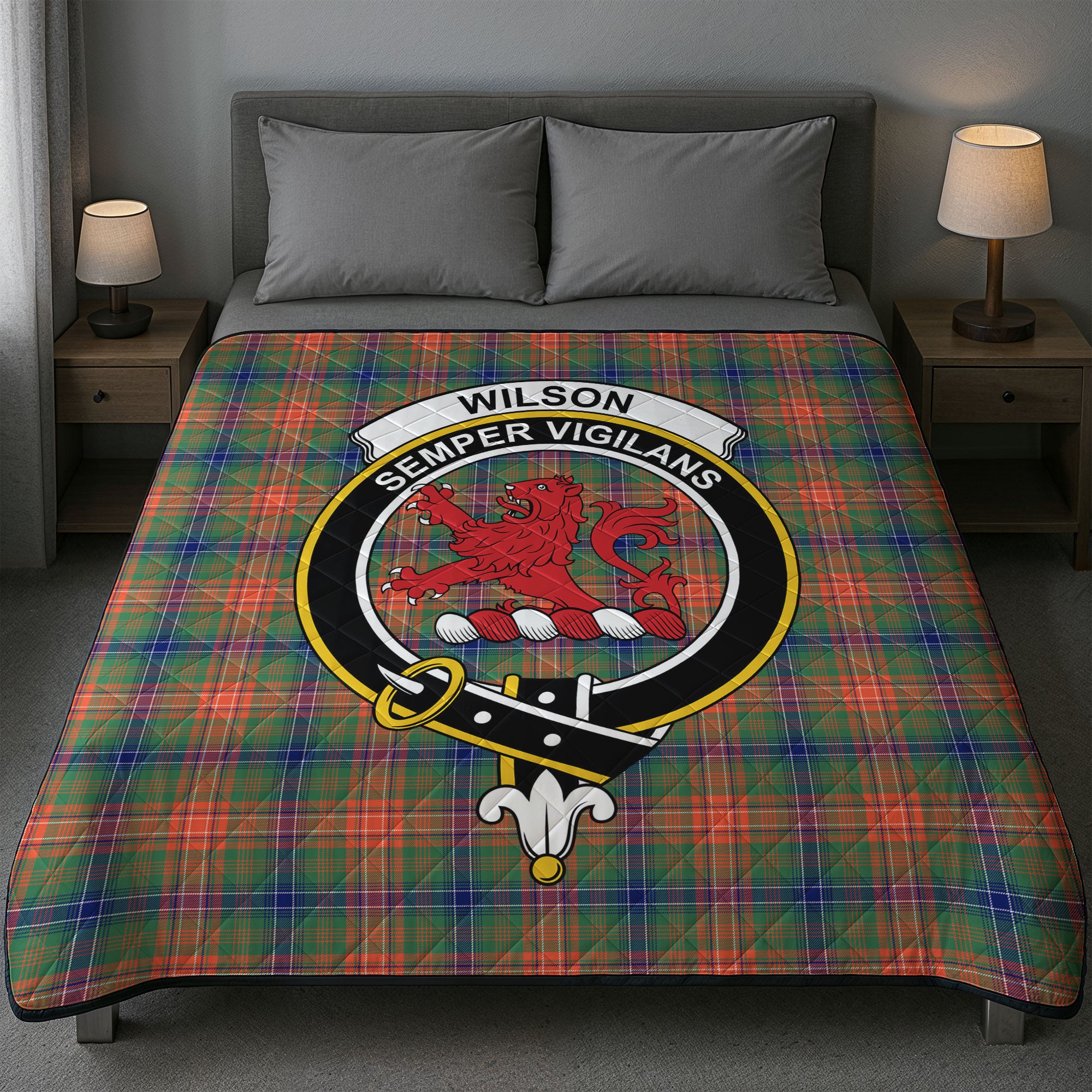 Wilson Ancient Tartan Crest Quilt