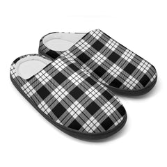 MacFarlane Black - White Tartan Slippers