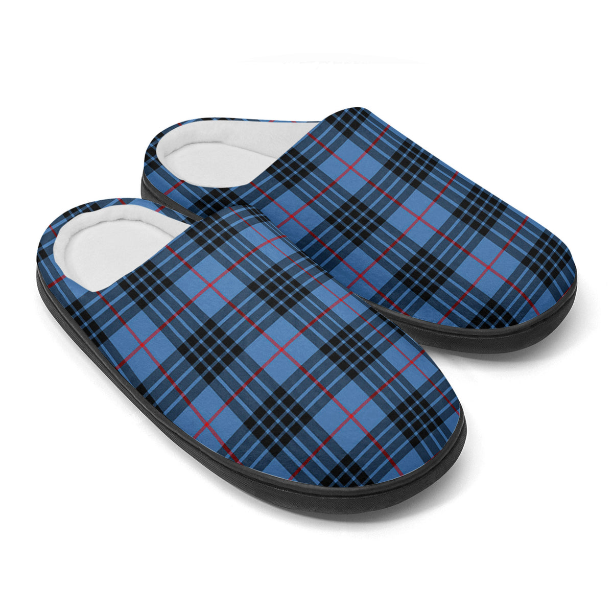 MacKay Blue Tartan Slippers