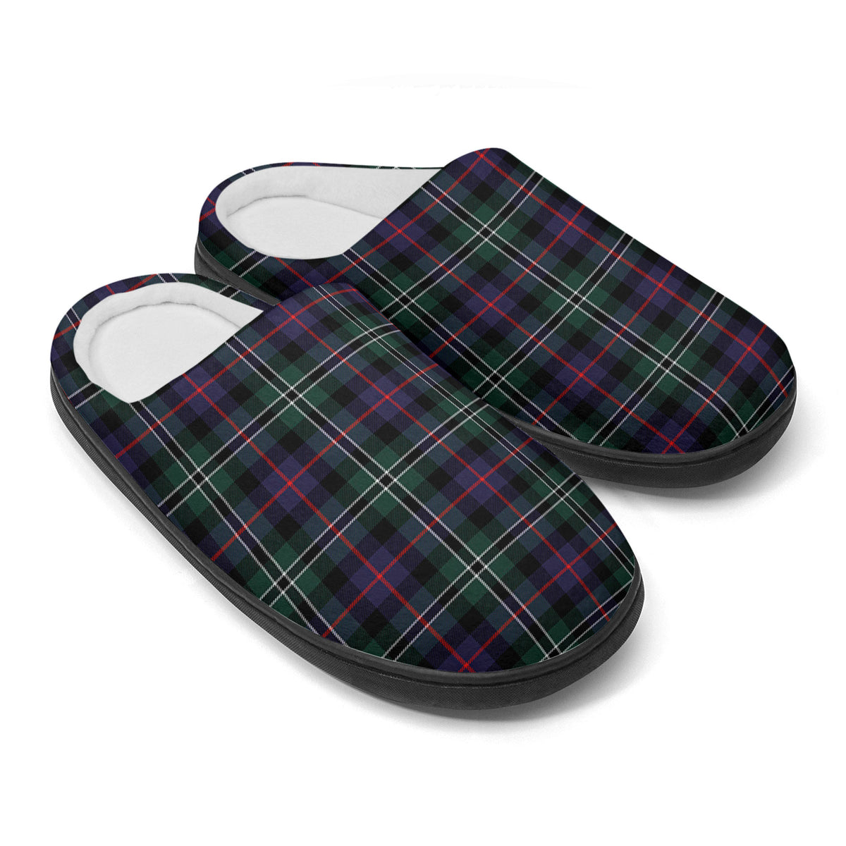 Rose Hunting Modern Tartan Slippers