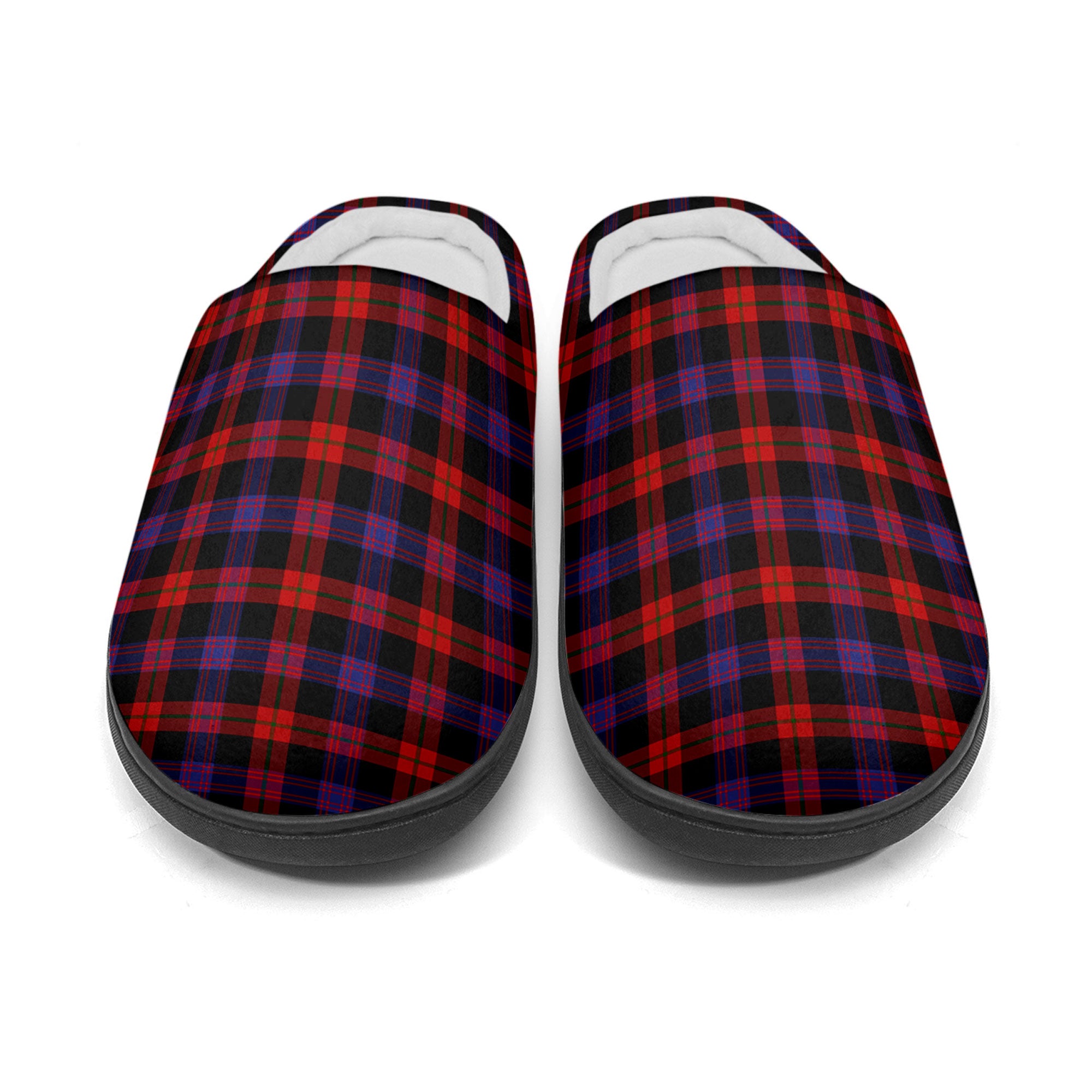 Broun Modern Tartan Slippers