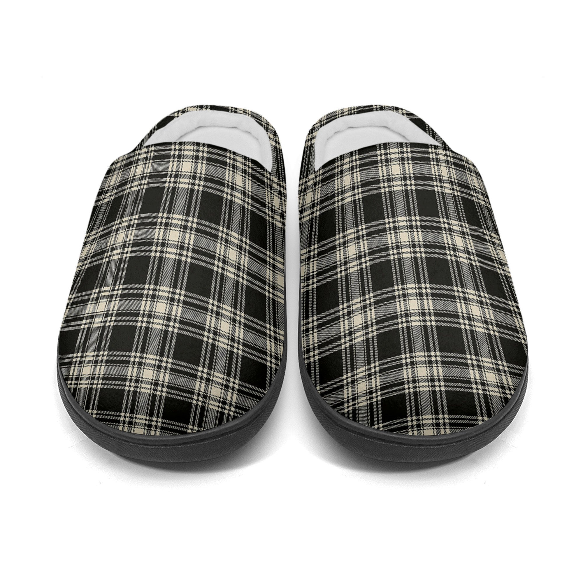 Menzies Black - White Ancient Tartan Slippers