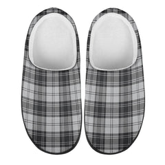 Douglas Grey Modern Tartan Slippers