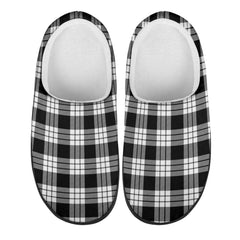 MacFarlane Black - White Tartan Slippers