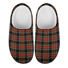 Stewart Black Tartan Slippers