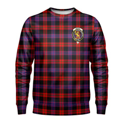 Brown Modern Tartan Crest Sweatshirt