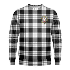 MacFarlane Black _ White Tartan Crest Sweatshirt