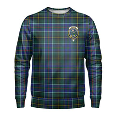 McInnes Modern Tartan Crest Sweatshirt