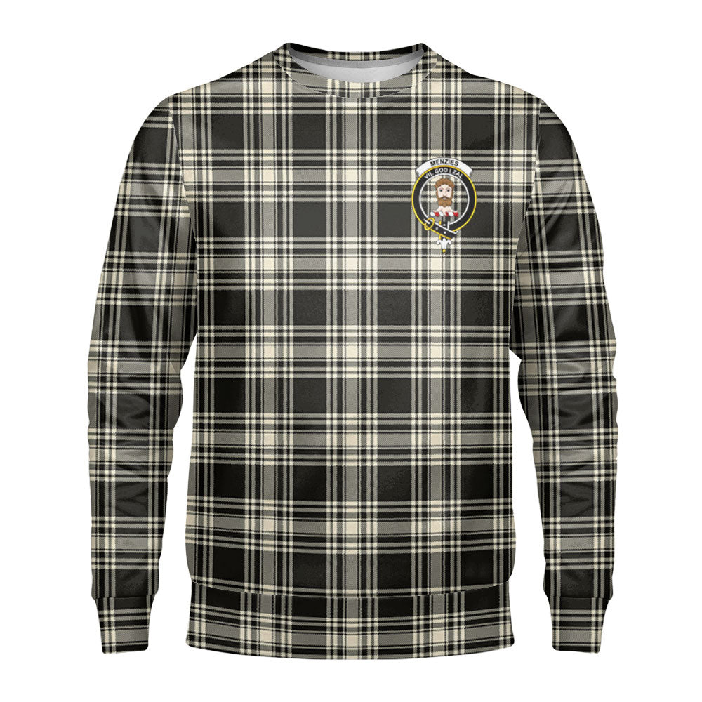 Menzies Black - White Ancient Tartan Crest Sweatshirt