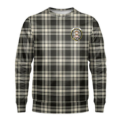 Menzies Black - White Ancient Tartan Crest Sweatshirt